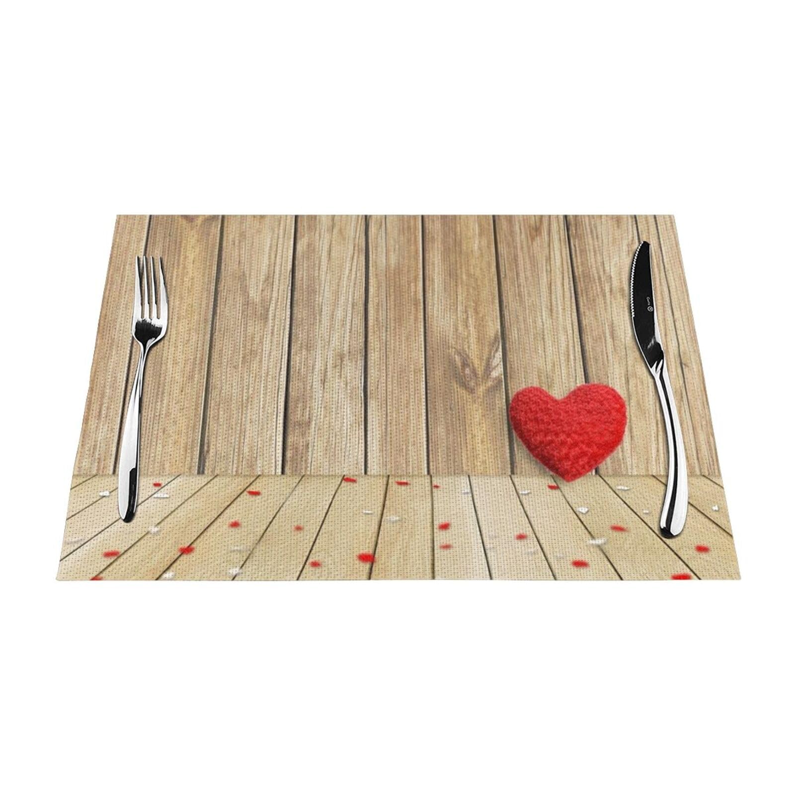 Set de table résistant à la chaleur en PVC lavable pour protéger des taches