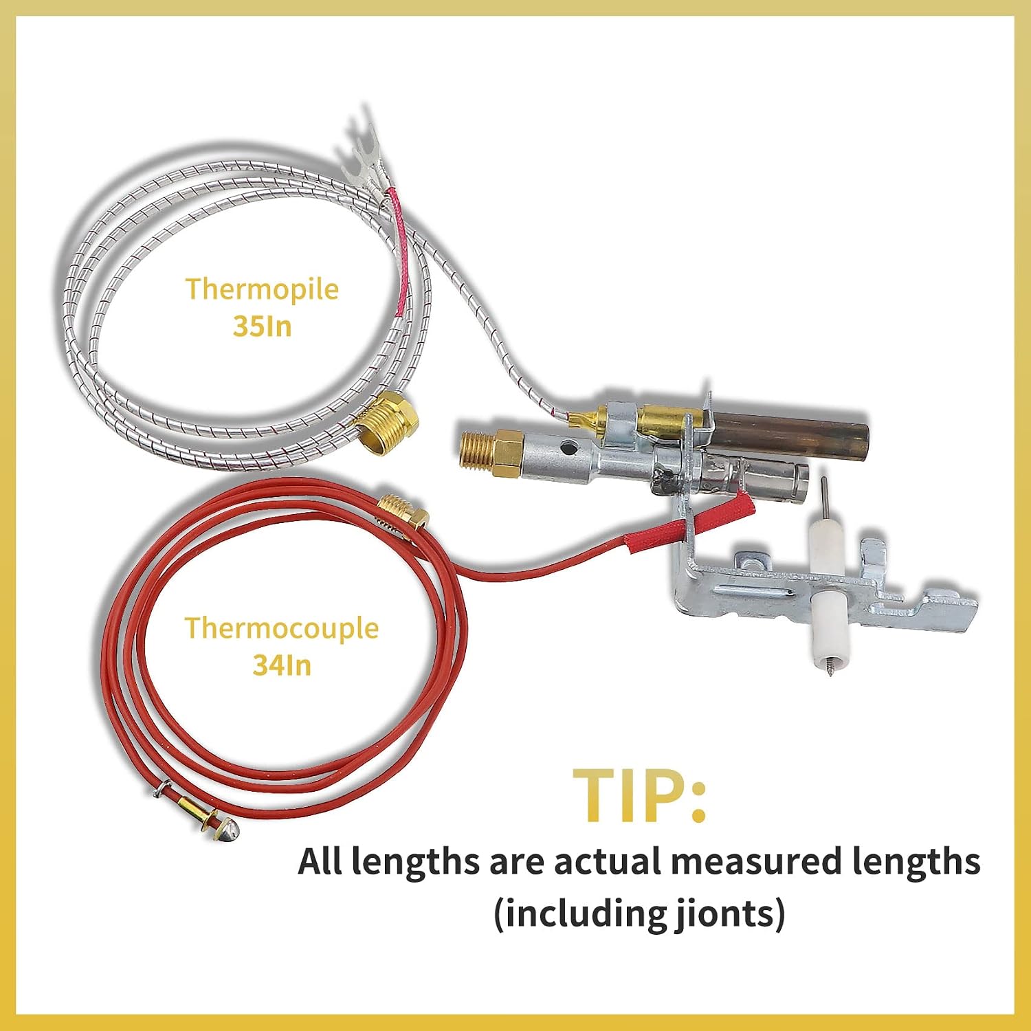 Upgraded R3623 LP Pilot Assembly, Include Thermocouple and Thermopile, Compitable with Empire Fireplaces and Stoves Models CIVF-25, VFH-33M, VFYR-16, VFHD-32R, VFCR-25