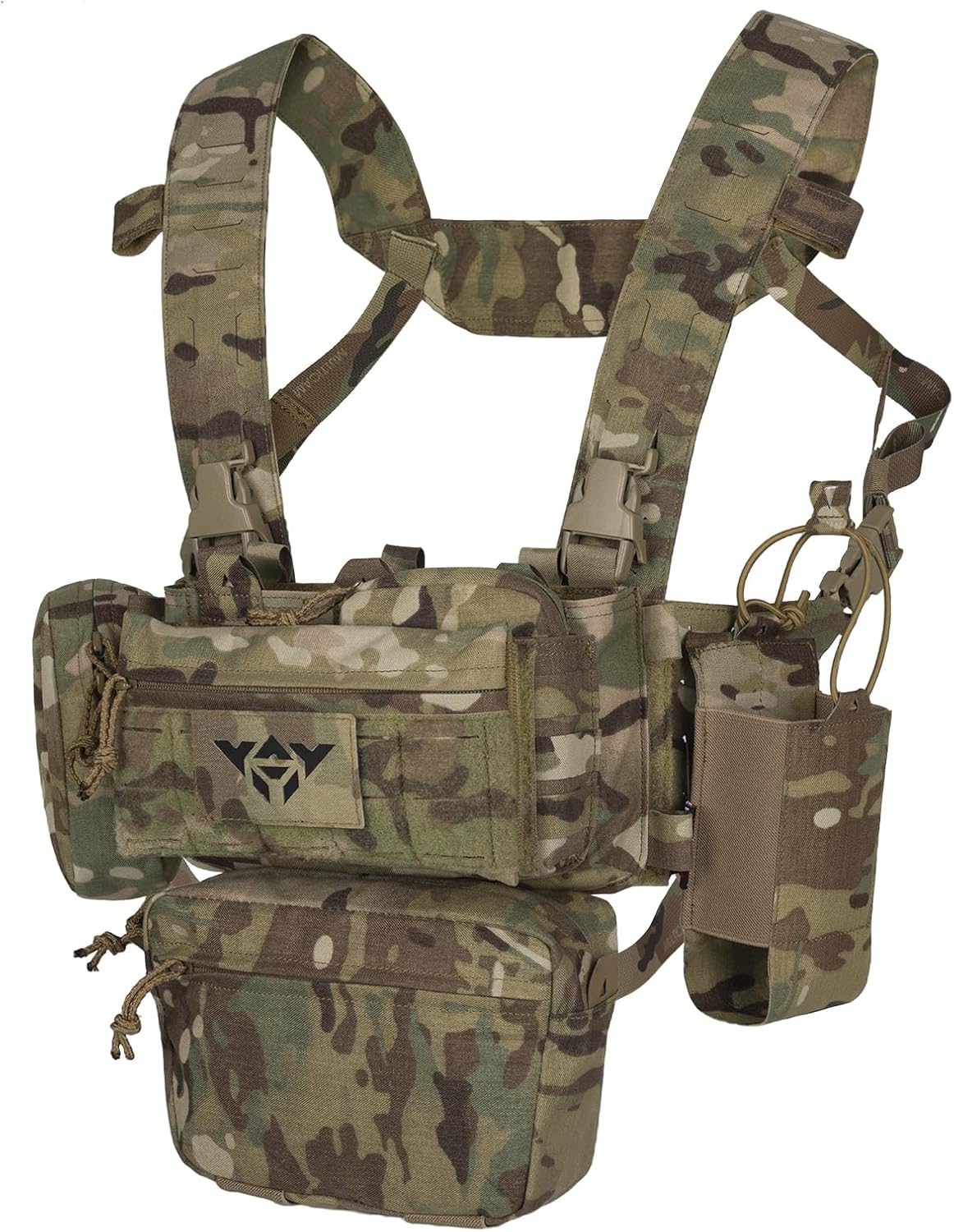 Modular Chest Outdoor Rig Adjustable Vest 1000D Nylon for Hiking Airsoft