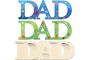 Wooden DAD Letter Ornaments to Paint 7 Inch for Father's Day