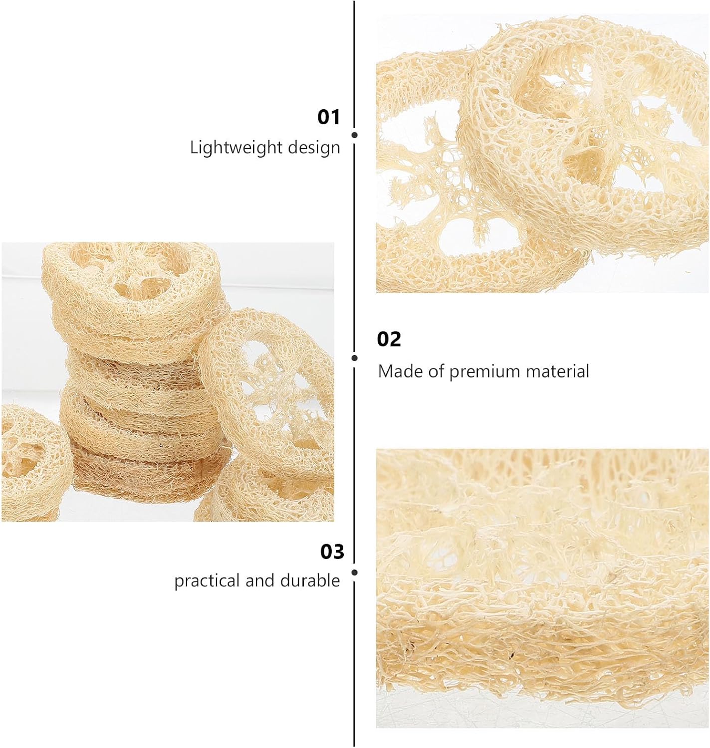 15pcs Loofah Soap Dish Holder for Shower Bathroom Storage Beige image 3