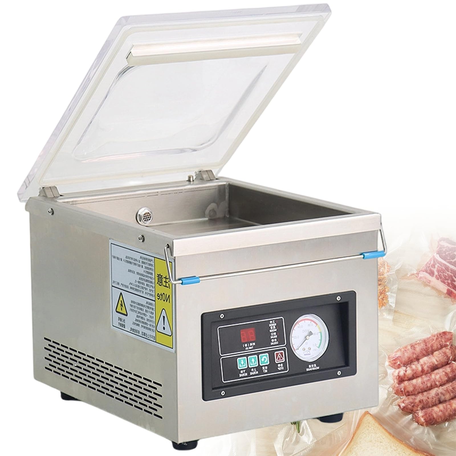 Macchina Sigillatrice Sigillatrice, Confezionatrice Sottovuoto Dimensioni Compatte 260mm in Cucina Domestica E per Uso Commerciale per Alimenti Umidi, Carni, Marinate DZ-260A3