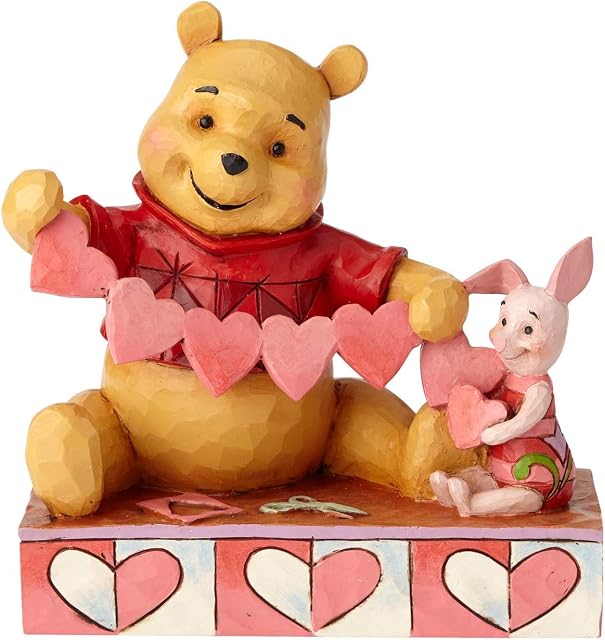 Disney Traditions Handmade Valentines Pooh and Piglet Figurine