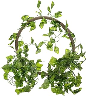 Mipcase 1 Conjunto Para Animais De Estimação Paisagismo Videiras Selva Brinquedos Pingente De Vidro Decorações Da Selva Tira De Vime Para Réptil Decoração De Videiras De Répteis