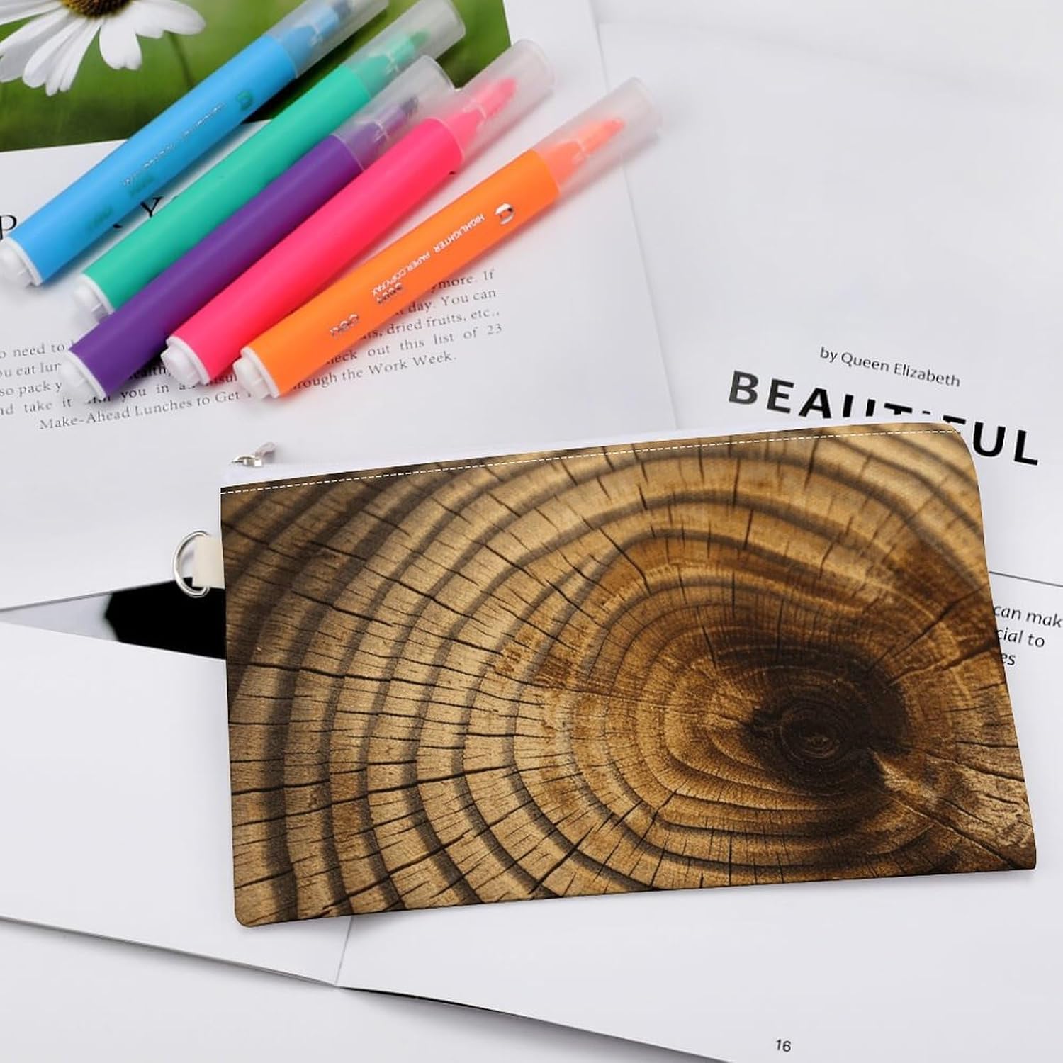 Tree Rings Coin Purse Mini Coin Pocket Pouch Change Holder for Men Women Portable Change Wallet