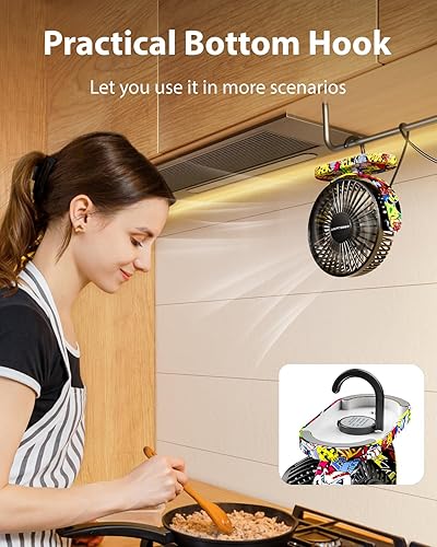 Miniatura 4 de SWEETFULL Desk Fan USB Small Fan, 3 Speeds Portable Fan, 360 Rotate Personal Desktop Table Fan, Mini Fan Quiet Operation, for Home Office Car