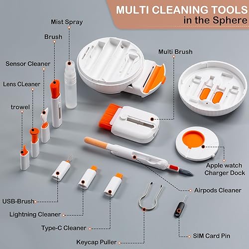 Miniatura 2 de Kit de soporte para teléfono de escritorio múltiple, soporte para iPhone MagSafe y cargador de Apple Watch. Contiene herramienta de limpieza