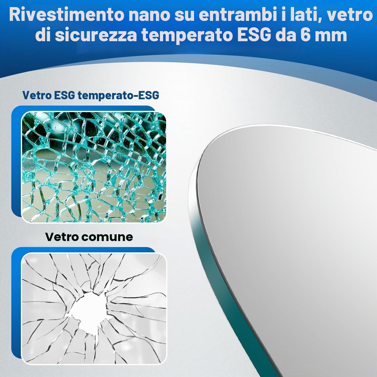 Schermo doccia per vasca da bagno, 120x140 cm, 3 pezzi pieghevoli, divisoria per doccia, con vetro di sicurezza ESG da 6 mm, Schermo doccia in vetro per vasca da bagno, trasparente argento