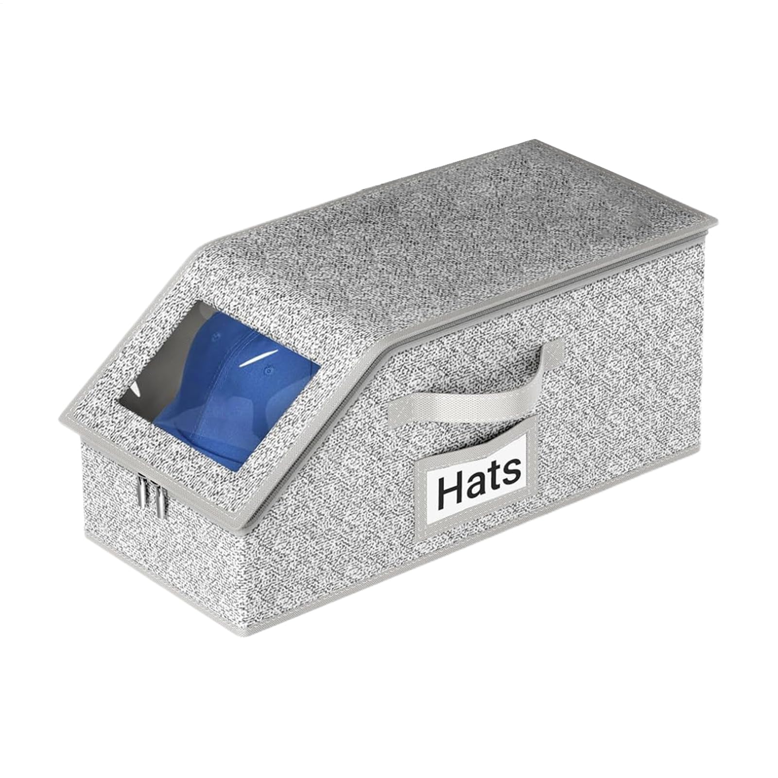Organizador de Gorras con Capacidad para hasta 24 Apilable con Ventana | Contenedor Apilable Almacenaje De Gorros Para Armario Dormitorio Viajes Y Sombreros Vaqueros