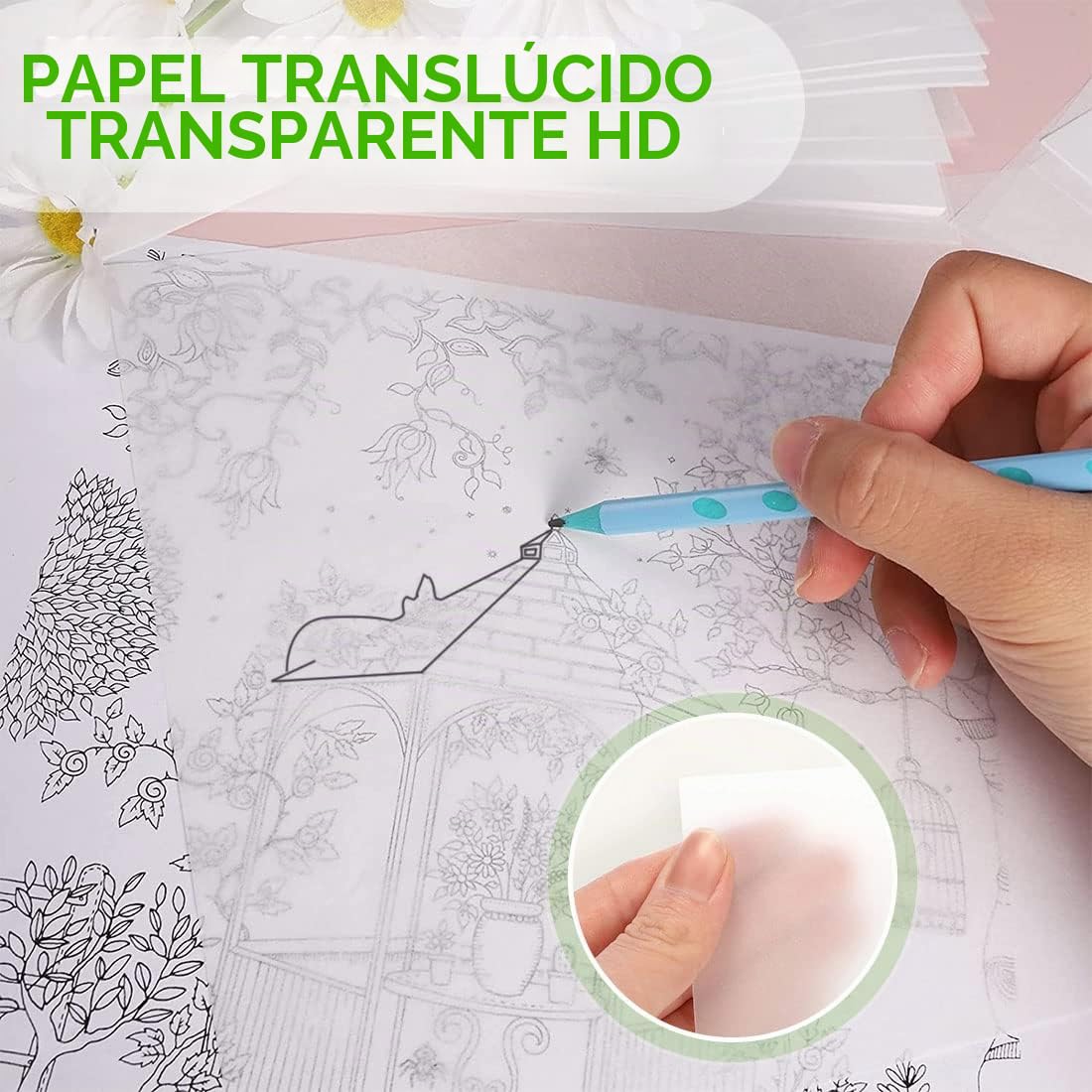 100 unidades de papel brillante A4 para dibujo, hojas transparentes – Hojas de papel transparente para álbum, gráficos, arquitectura, bocetos, linternas (210 x 297 mm)