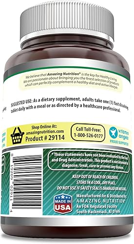 Miniatura 8 de Amazing Formulas Biotin 10,000 mcg  Tabletas de disolución rápida  Sin OMG  Suplemento sin gluten  Hecho en Estados Unidos (Citrus  60 unidades)