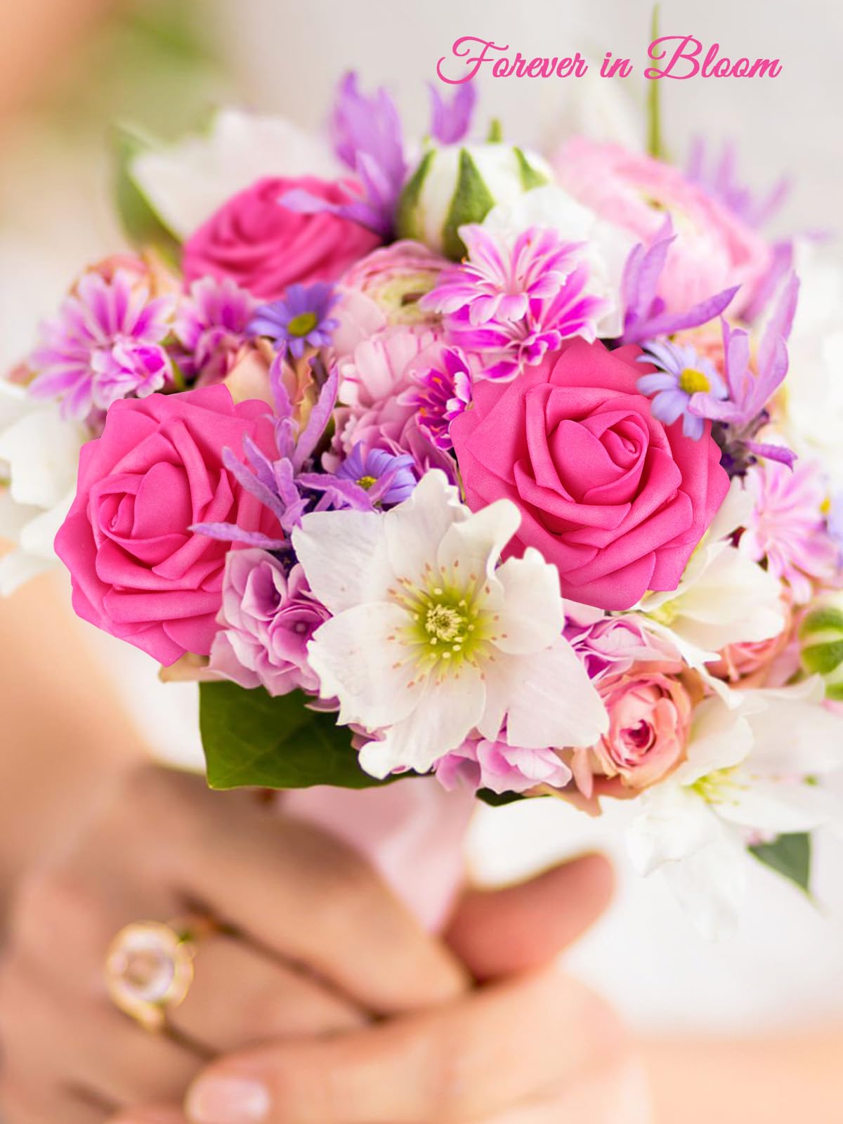 MACTING Rose Artificiali, 30 Pezzi, Rose Artificiali Real Touch Per La