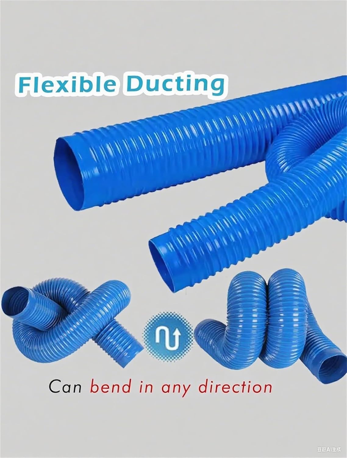 100cm Long PVC Flexible Ducting, Dryer Vent Hose, Bellows Flex Tube, for Factory, Kitchen Hood Vent Duct, 3-30cm Wide(80mm/3.15in)