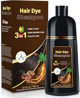BOJICA Brown Hair Dye Shampoo 3 in 1 for Gray Hair Coverage, Hair Color Treatment for Men and Women, Semi-Permanent Hair Dye 17.6 Fl Oz