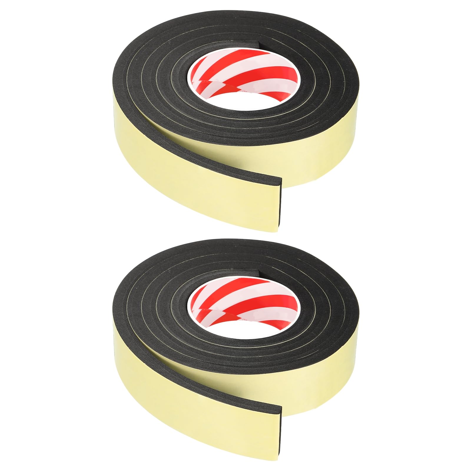 PATIKIL Foam Insulation Tape 40mm(W) x 8mm(T) x 2m(L), 2 Pcs Single-Sided Self Adhesive Weather Stripping Door Seal Strip for Door Window Air Conditioning, Yellow