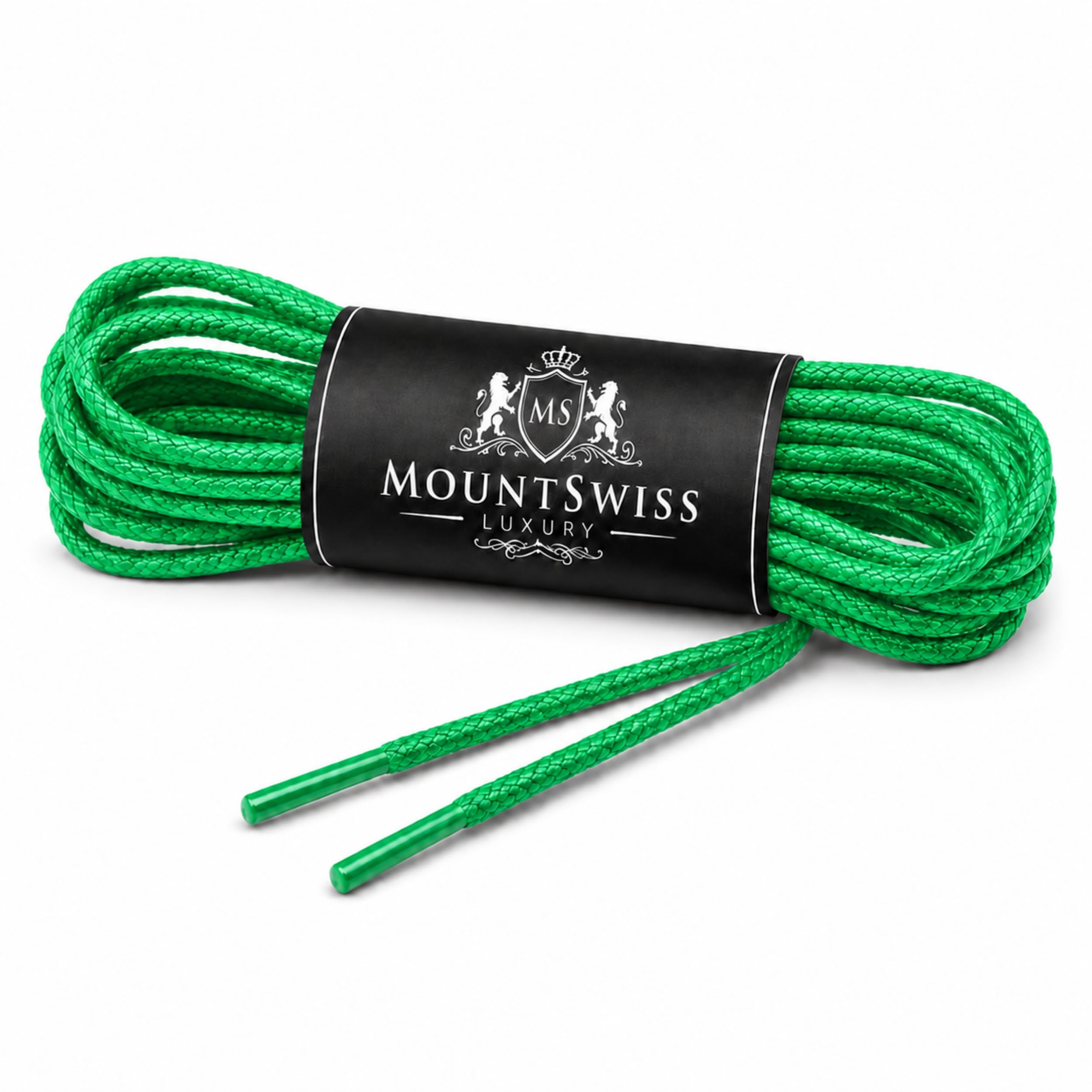 Mount Swiss Business Schnürsenkel dünn rund gewachst Anzugschuhe | Gewachste Baumwolle, wasserabweisend & reißfest, ø 2-3 mm - Schuhbänder / shoe laces für Oxford, Derby, Lederschuhe