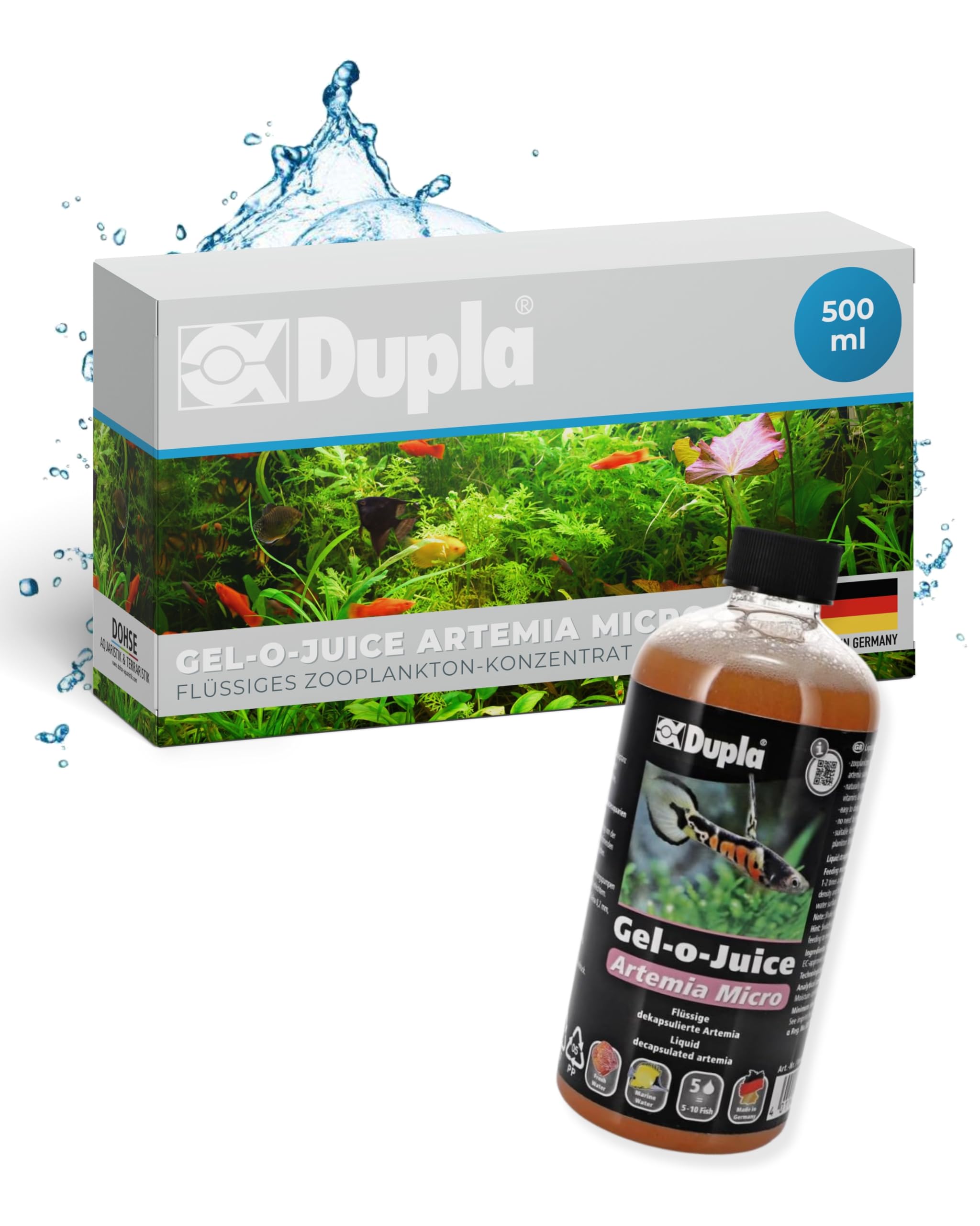 Dupla Gel-o-Juice Artemia Micro I 500 ml I flüssiges Zooplankton-Konzentrat mit dekapsulierten Artemia I für gutes Fischwachstum und gesunde Korallen I nährstoffreiches Fischfutter