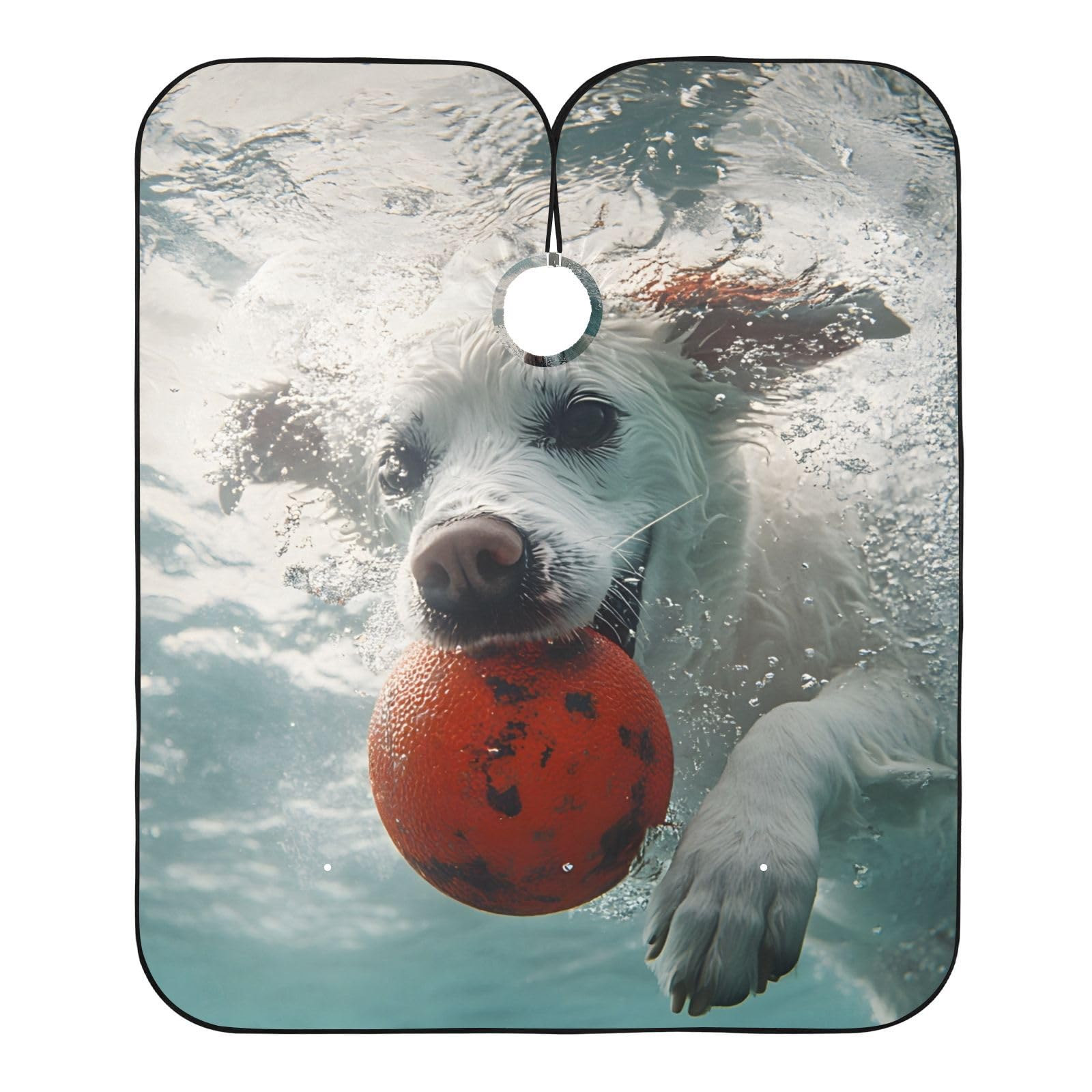 Hezely Cute Dog Hair Dye Cape, Barber Cape for Adults,Waterproof Salon Cape,Waterproof Hairdressing Styling Hair Cutting, 65