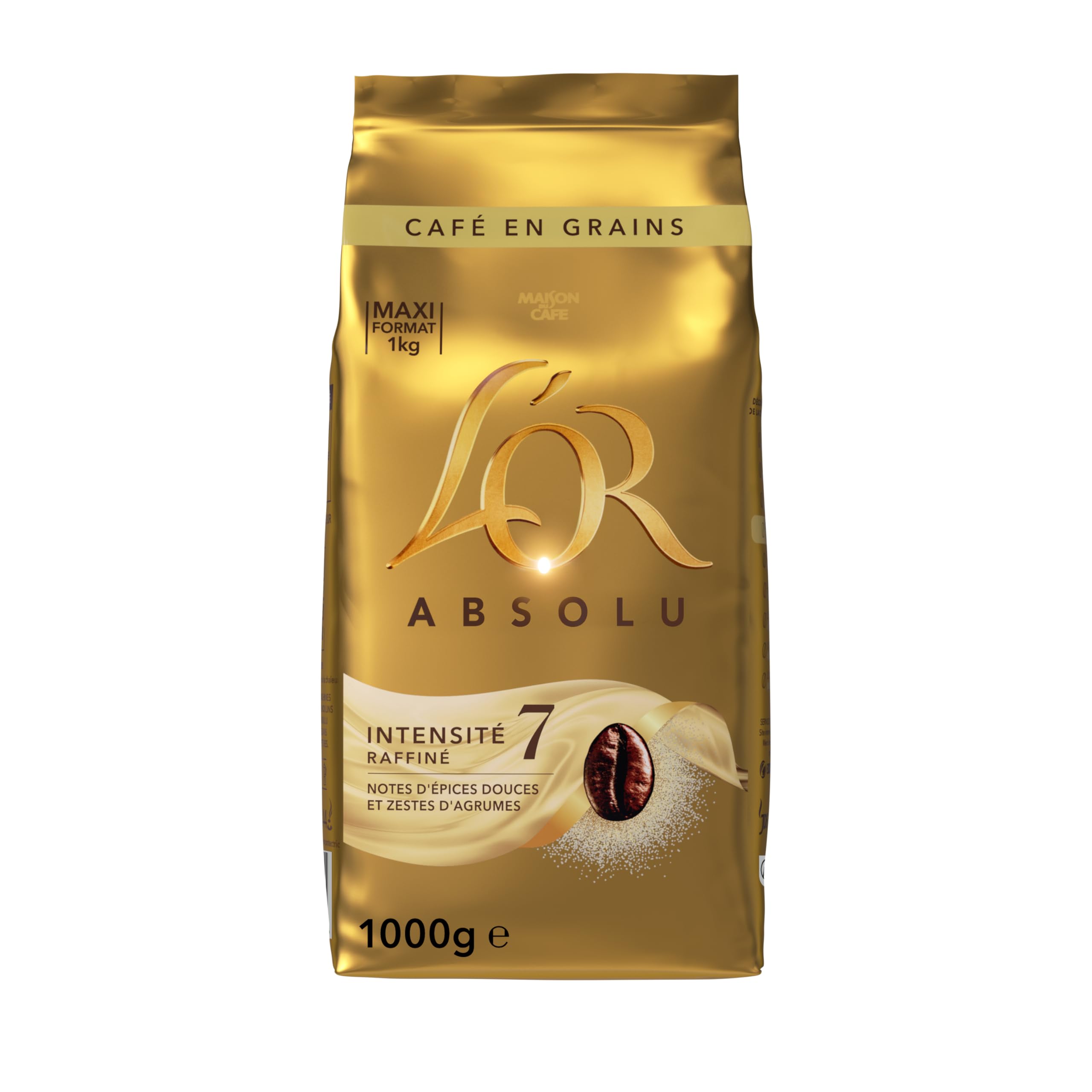 L'OR Absolu Café en grano refinado arábica N°7 1 kg