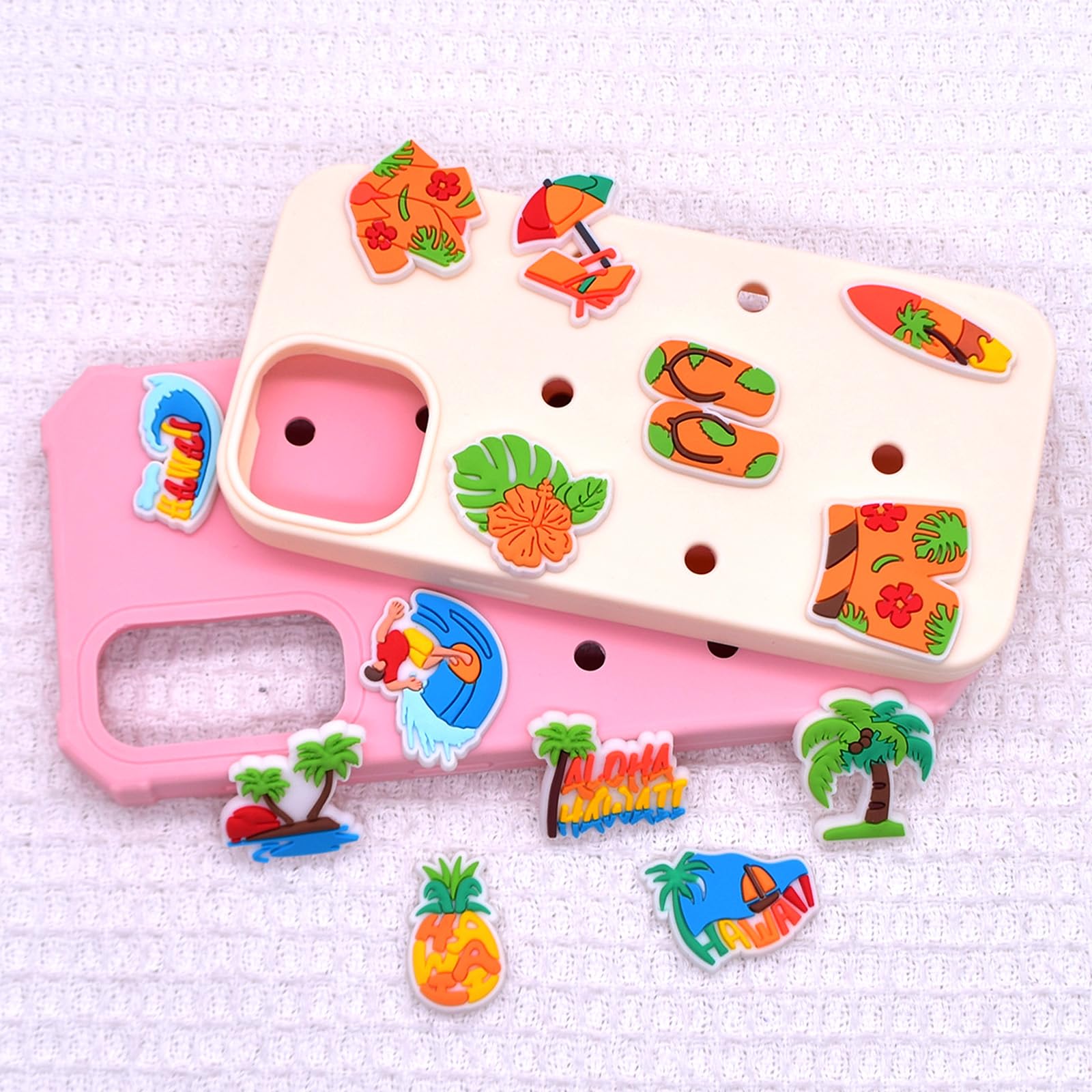 27 Pièces Charmes de Chaussure, Été Pins Pour Crocs, Hawaï Breloques Décorations de Chaussures pour Sandales Garçons Filles Hommes Femmes Cadeaux de D'anniversaire