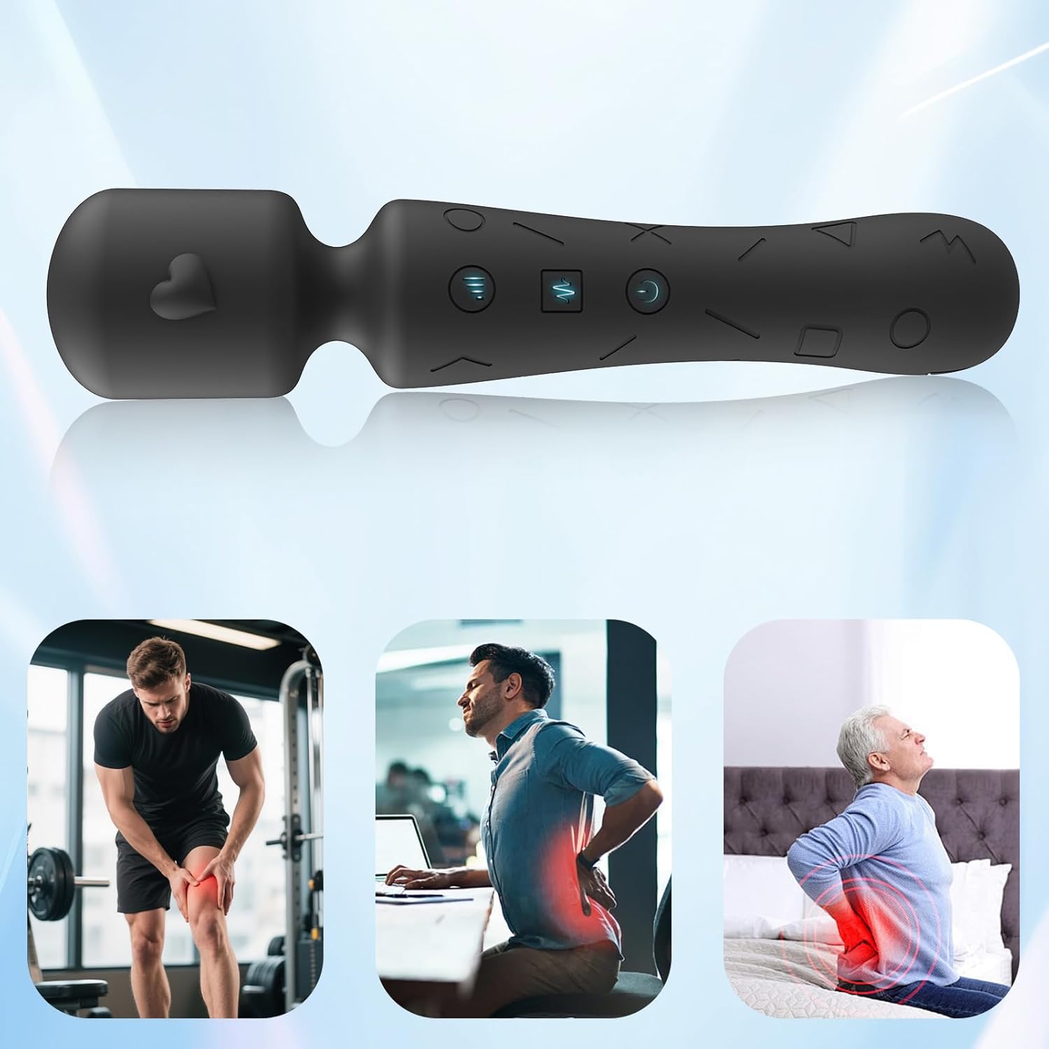 Handheld Mini Massager - 21 Massage Mode, Cordless Portable USB Rechargeable Massager, Relieves Muscle Aches for Sports Recovery & Daily Use, for Back, Neck, Shoulder Relief - Image 5