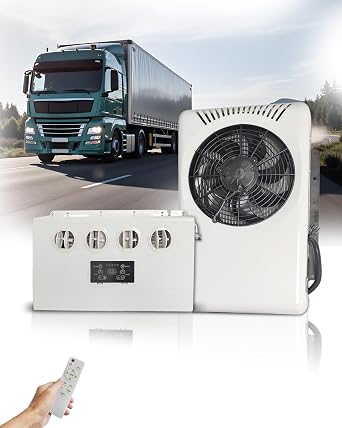 12V Truck Air Conditioner, 8500 BTU Fast Cooling Air Conditioner, 12 Volt Mini Split AC Unit for Semi Truck, Camper, RV, Harvesters, Construction Vehicles, Cranes, Tractor, Excavator, Pickup