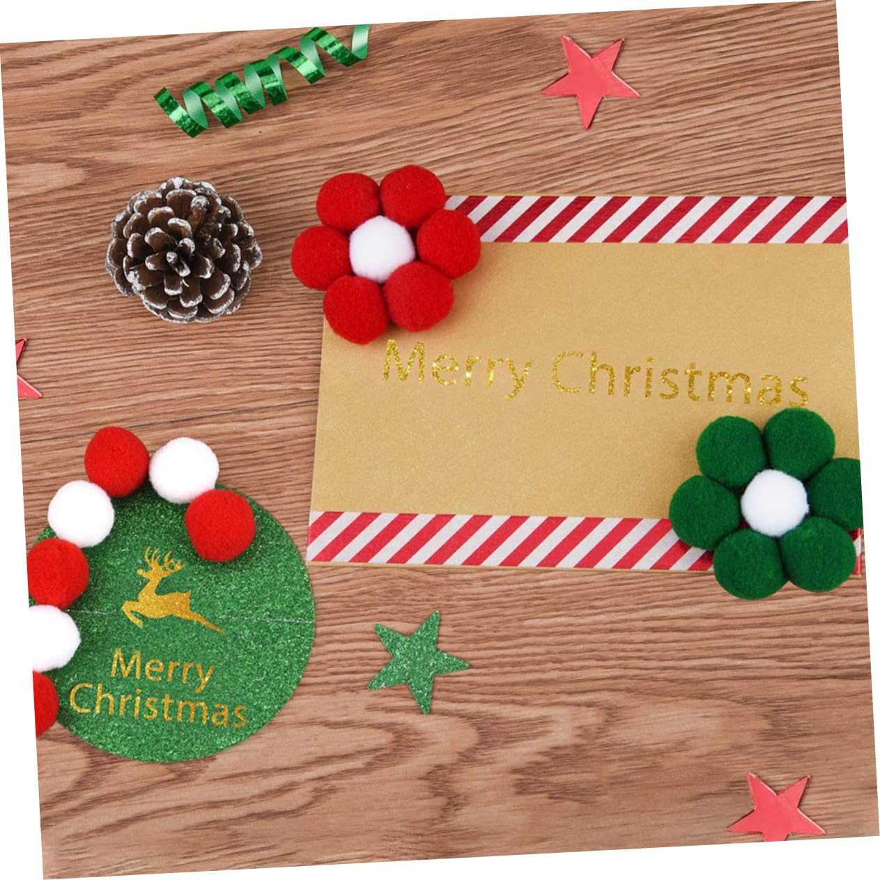 Cabilock 3 Set Decorazioni Natalizie Pompon Ornamenti Palline Decorazioni Per L'Albero Di Natale Decorazioni Per Feste Decorazioni Natalizie In Feltro Mini Palline Di 2000 pezzi * 3