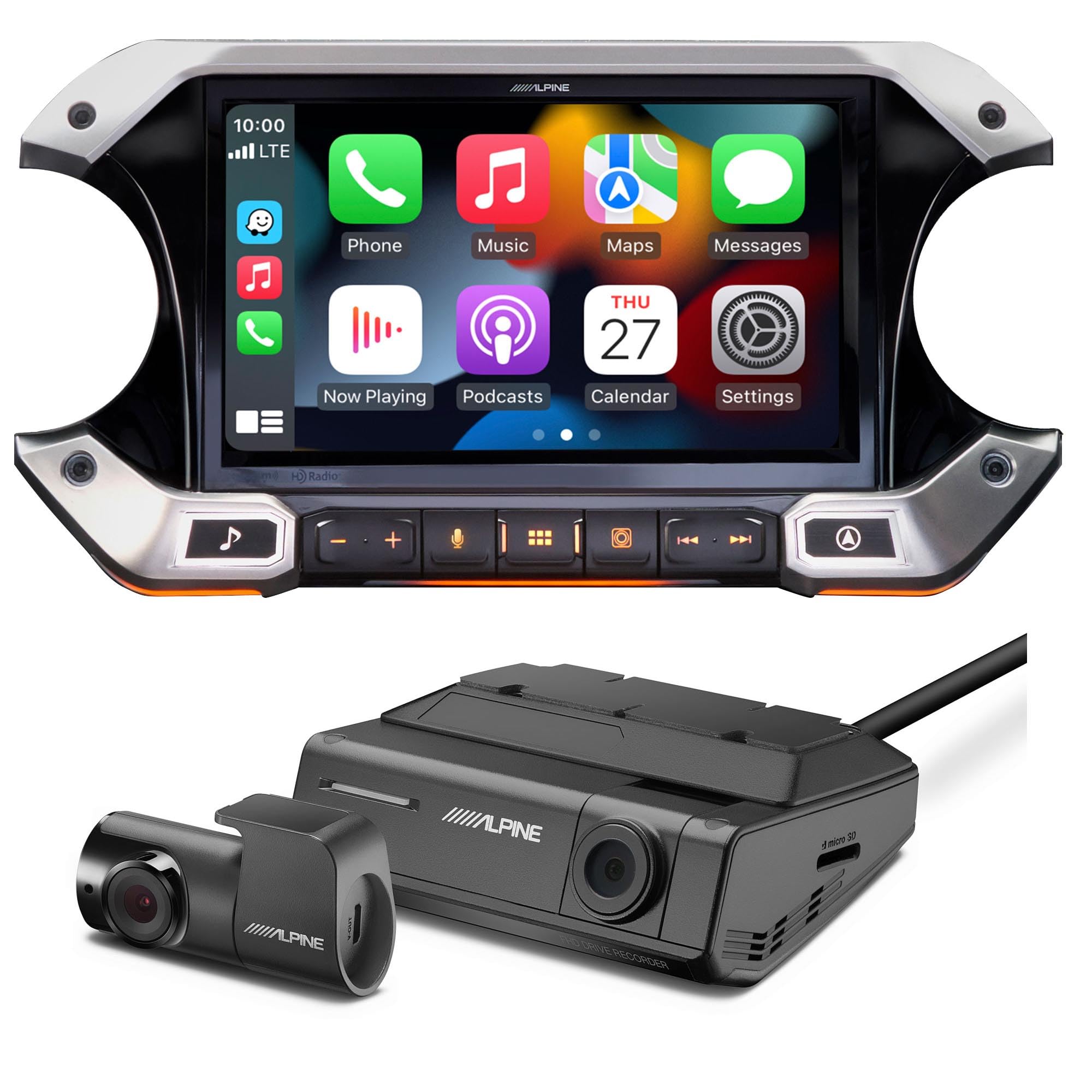 i509-WRA-JL 9 in Wrangler Receiver Dash Camera Bundle by Alpine – Model AlpineBDL231005-01