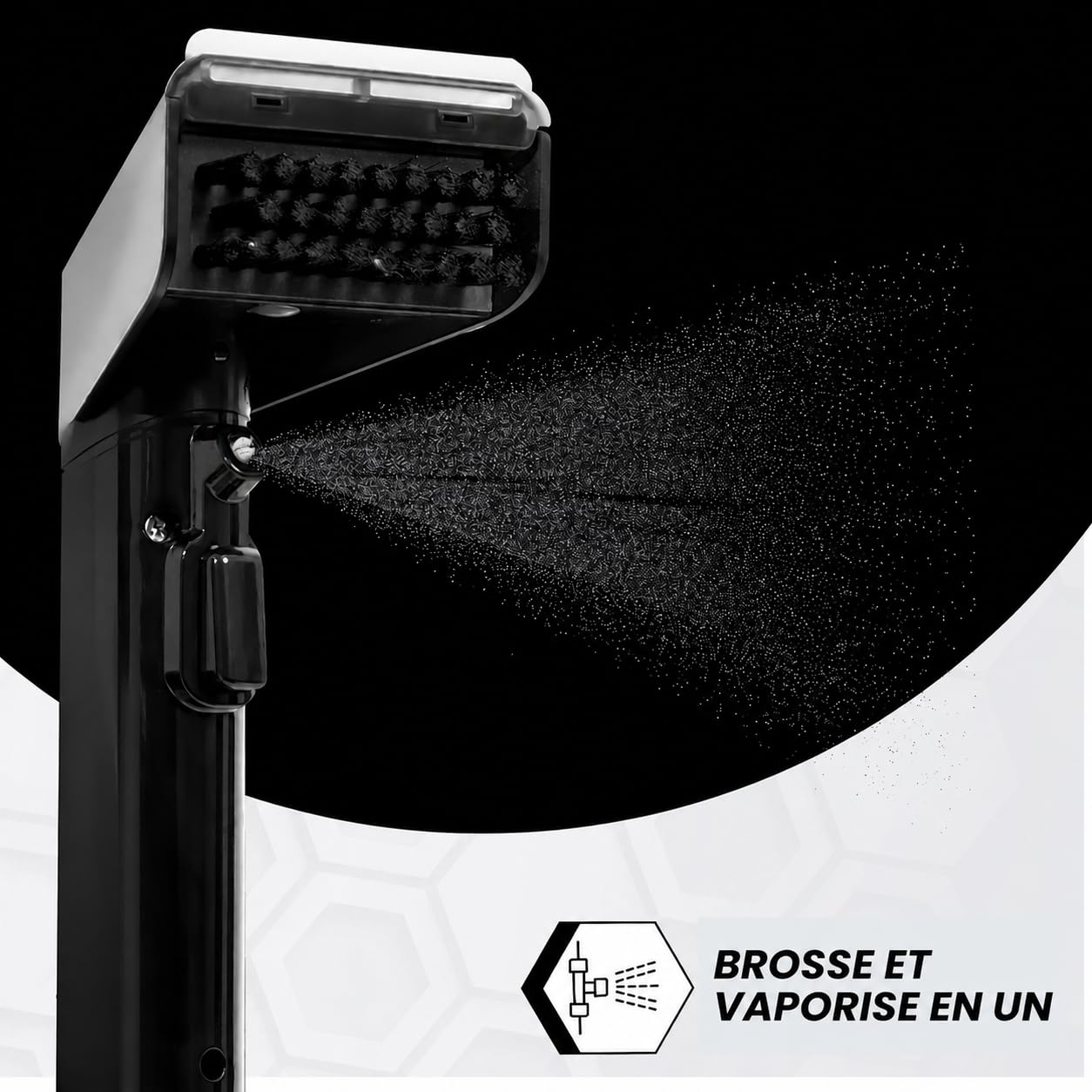 Powell Nettoyeur Vapeur Shampouineuse – 450W Aspirateur Voiture Portable pour Tapis, Canapés, Matelas et Moquette | Réservoir 1,8L Nettoyant Injecteur pour Canapé, Tissu, et Voiture – Noir