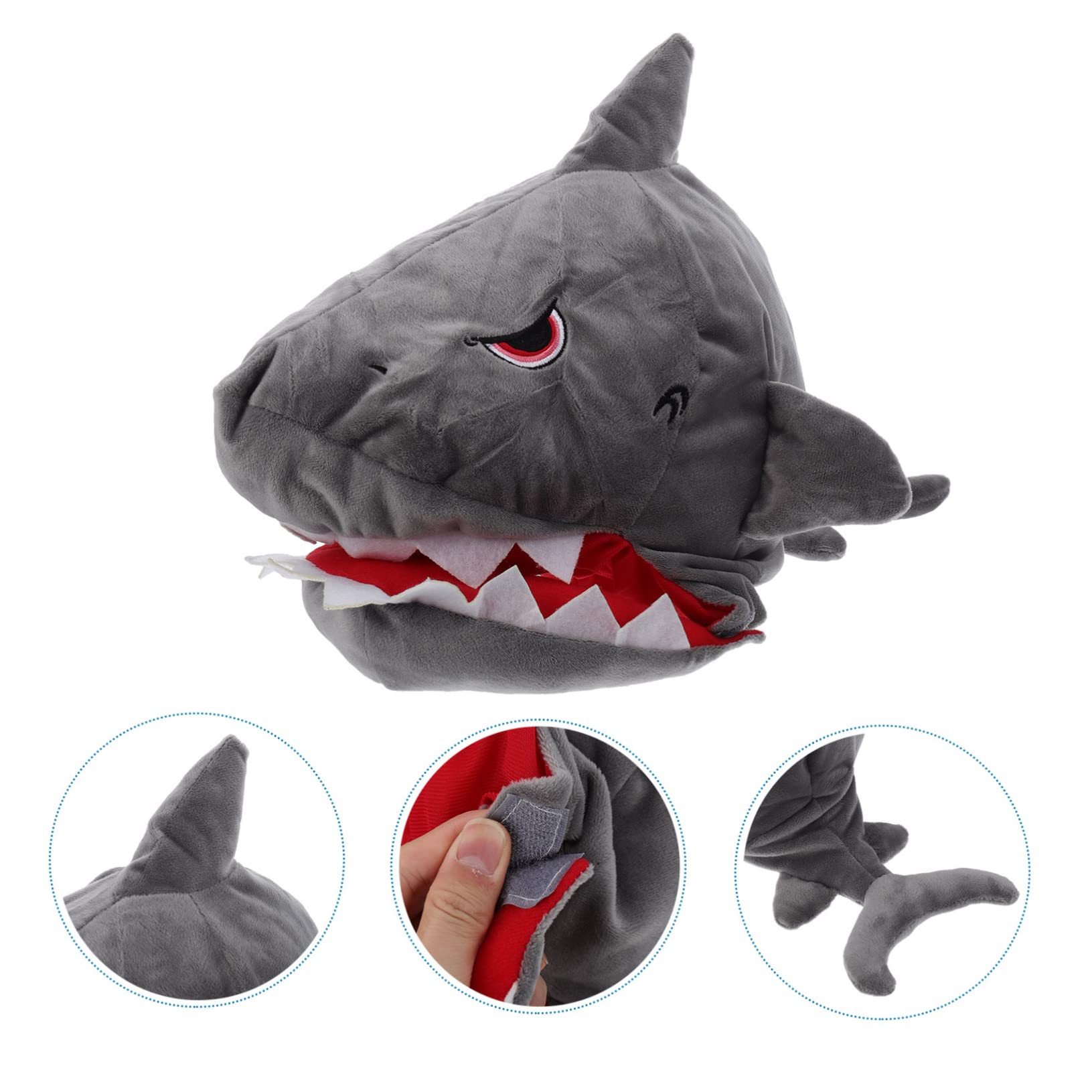 Toyvian Cappello da Carnevale a Forma di Squalo in Peluche Verde Cotone Pp, Comodo da Indossare e Facile da Usare per Feste e Photo Booth Divertenti