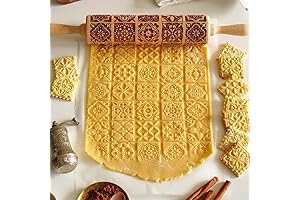 Rolling Engraved Rolling Pin: Kitchen Decor Perfect Embossed Cookies