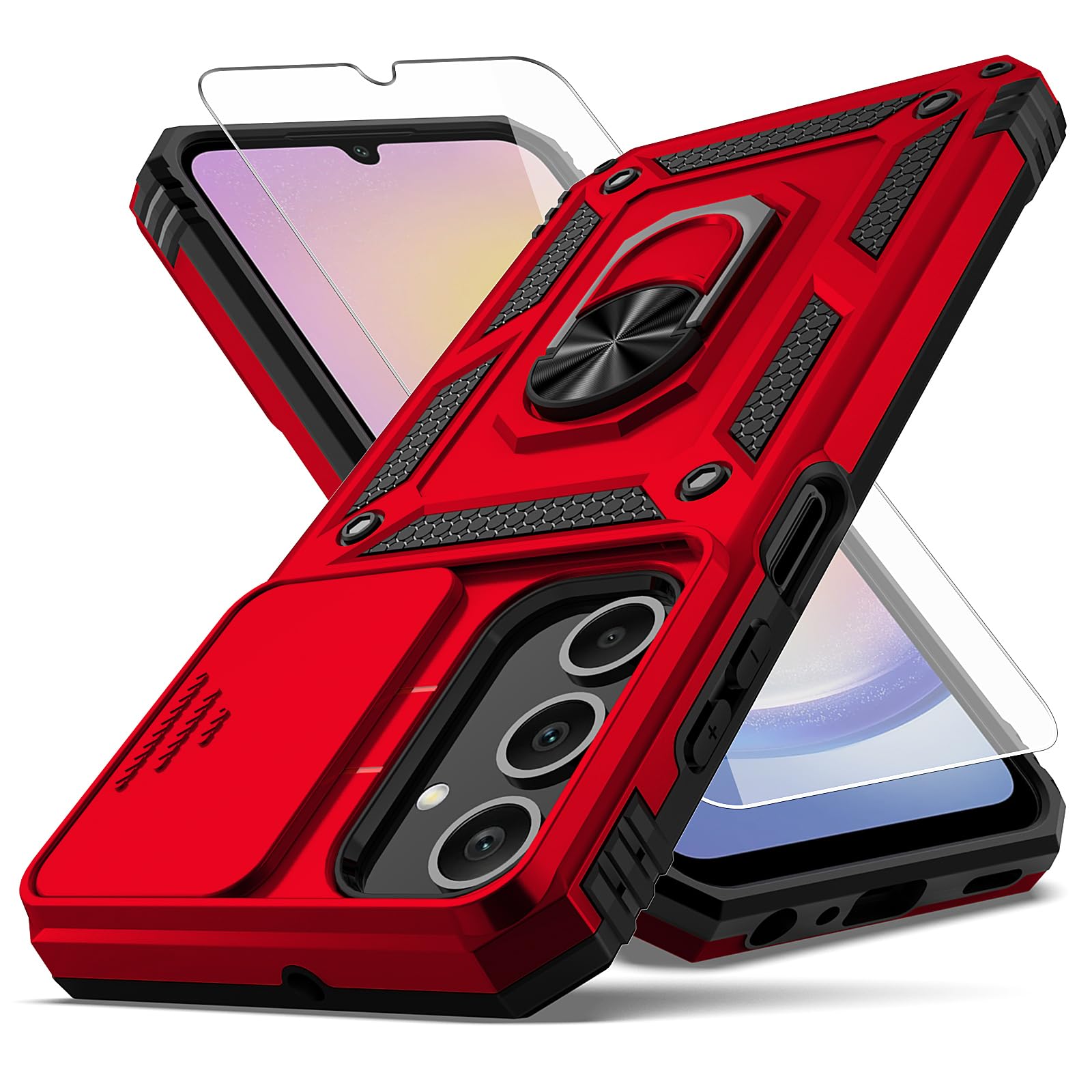 for Samsung Galaxy A25 5G Phone Case,Galaxy A25 5G Phone Case with Camera Lens Cover HD Screen Protector,[Military Grade] ...