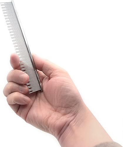 Miniatura 3 de Chris Christensen Peine de mantequilla de doble diente para gato/carding de 6 pulgadas, arregla como un profesional, las esquinas redondeadas evitan