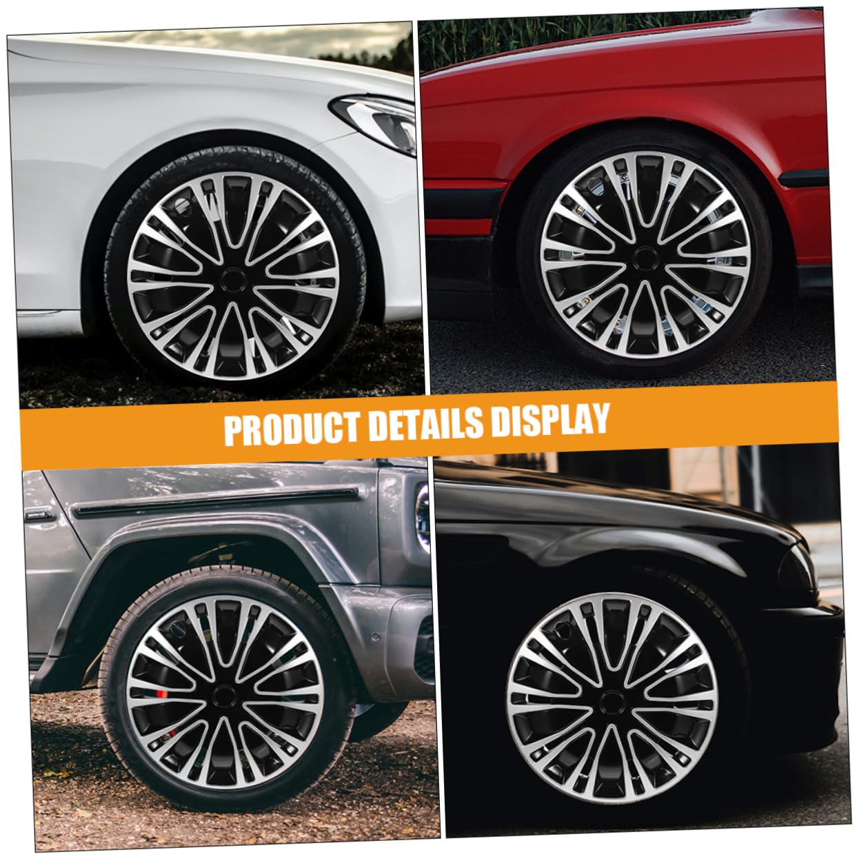 Anneome Tapacubos de Rueda Automotriz de Repuesto para Coche y SUV Diseño Liso y Acabado Refinado, Material PP Resistente y Duradero para Decoración Versátil