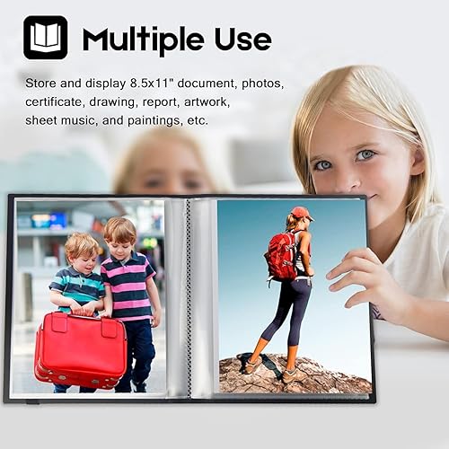 Miniatura 9 de Carpeta pequeña de 5.5 x 8.5 pulgadas con mangas, libro de presentación de 5.5 x 8.5 pulgadas, 34 bolsillos para 68 páginas de tamaño medio, mini