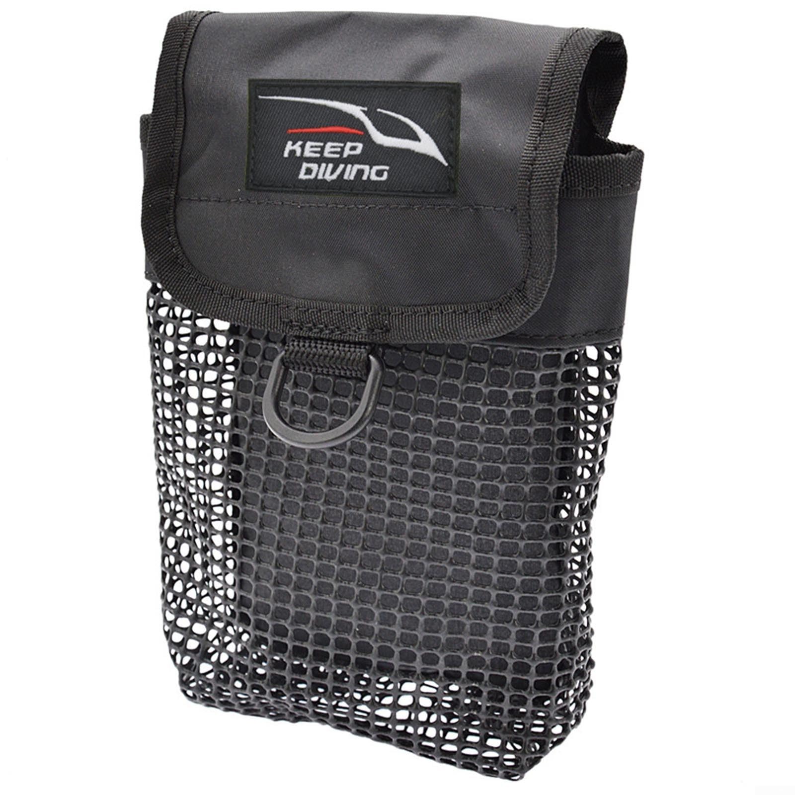 Scuba Diving Gear Transport Bag with Mesh Storage for Safety Marker Buoy, Lightweight Construction and Secure Closure for Underwater Use (Fluorescent Orange)