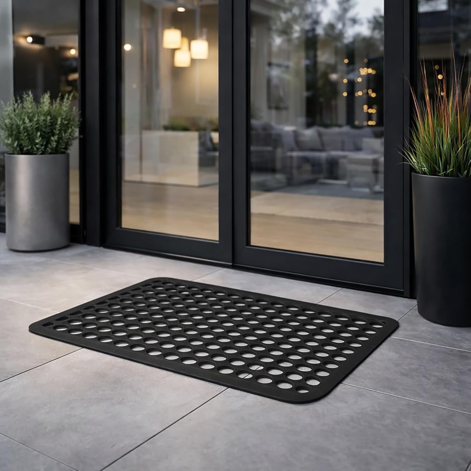 Ultimate Entrance Front Door Mat HAROLD for Outdoor Enthusiasts - Weather-Resistant & Durable Rubber Rug - Non-Slip Entryway Doormat -24x16 Inches- Perfect for Camping Trailers, RVs, and Outdoor Areas