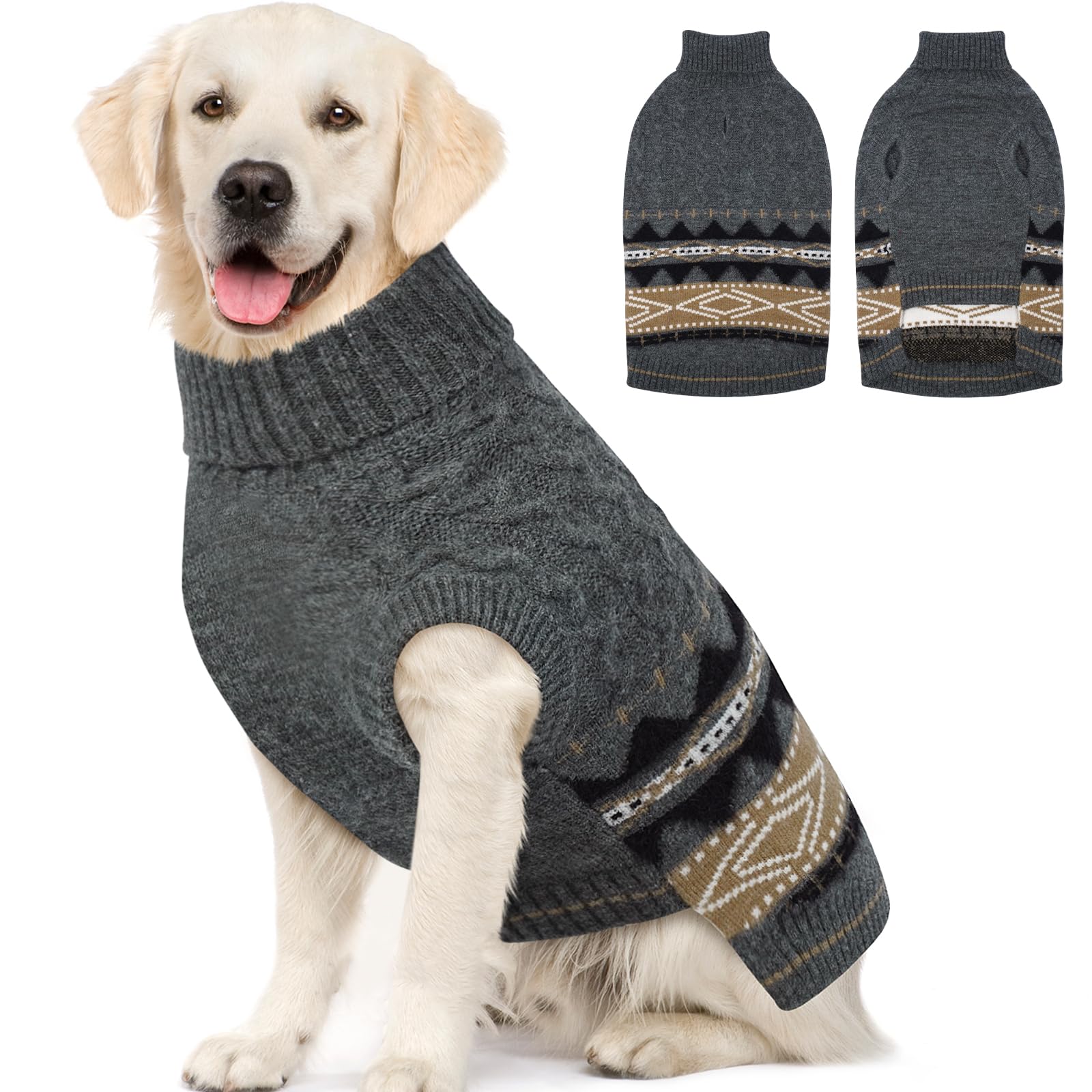 MIGOHI XXL Sleeveless Dog Sweater in Grey