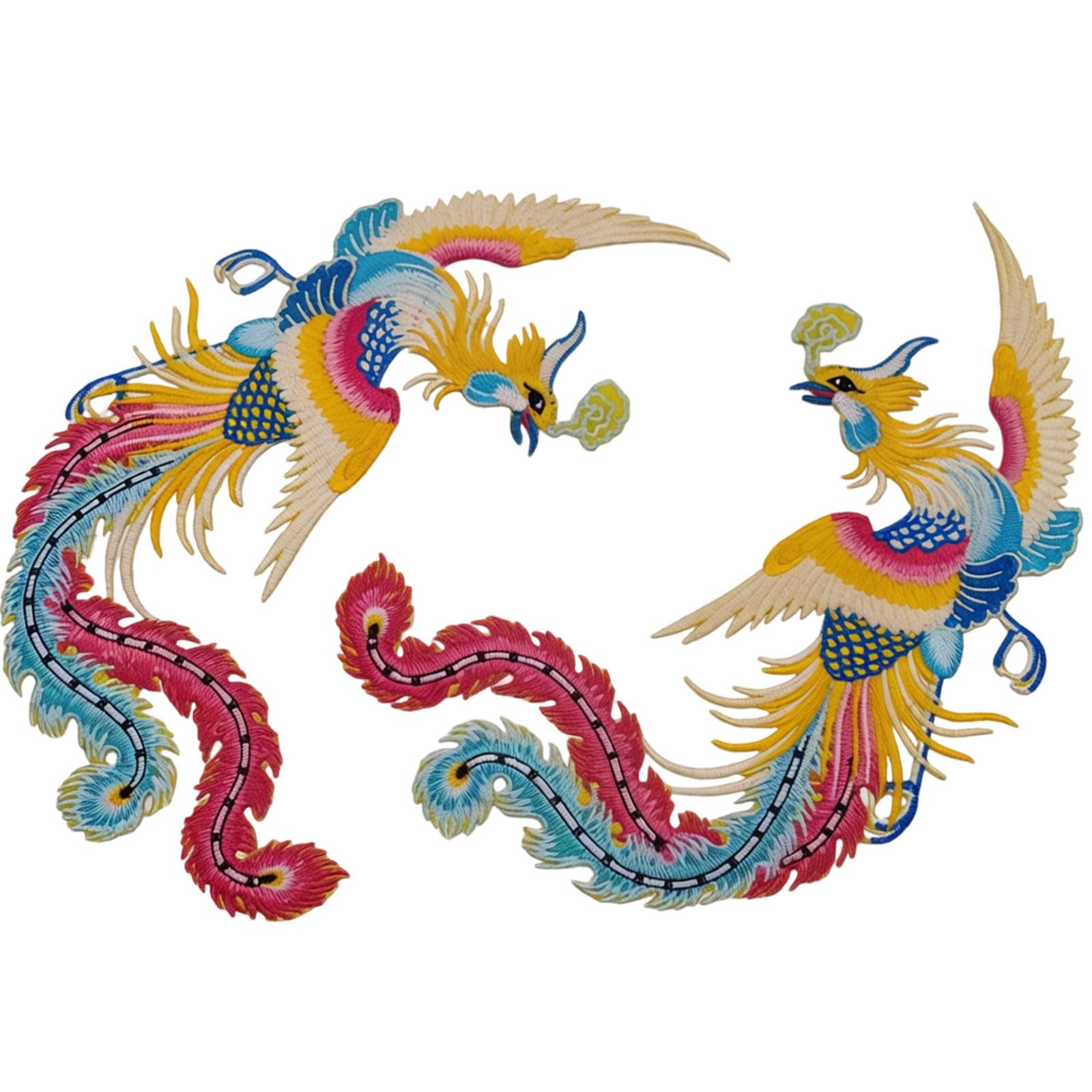 PANGBOER Bird Fabric Applique Sew Iron on Applique for Garment Theater Costume Clothing Embellishment Iron on Fixes for Clothing