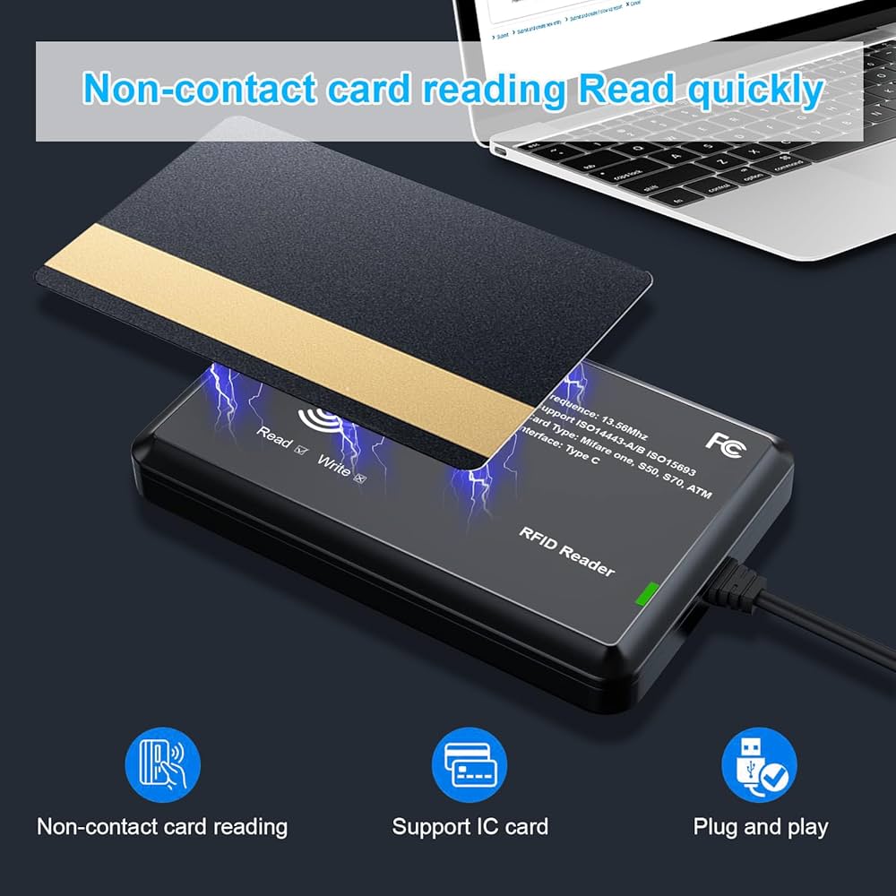UI3　カード Amazon.com: RFID Card Reader 13.56Mhz Mifare Reader Support