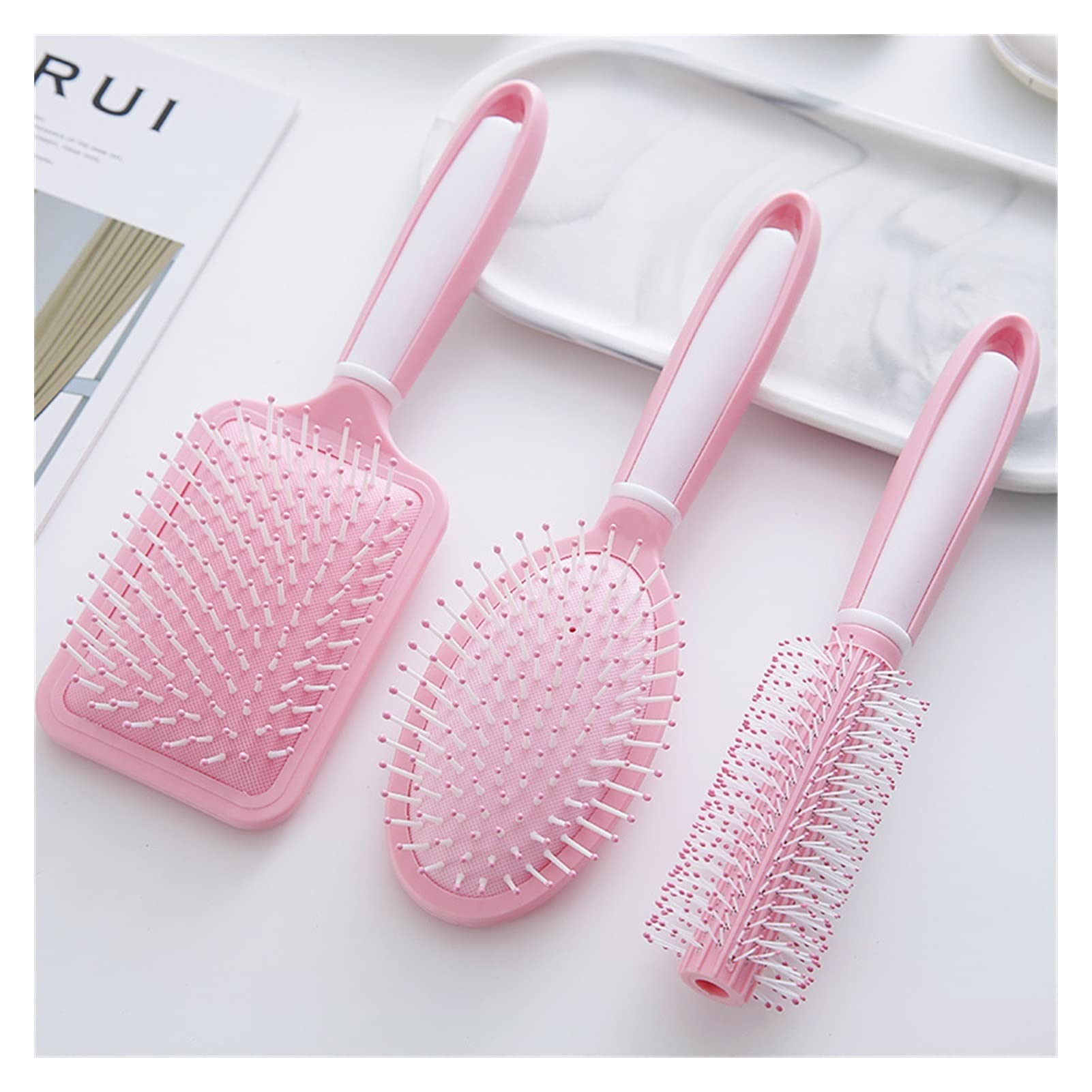 Cabello Peinado Cepillo for el Cabello Nylon Mujeres húmedos rizados rizados Cepillo for el Cabello for peluquería de salón Herramientas de Peinado (Color : 001)