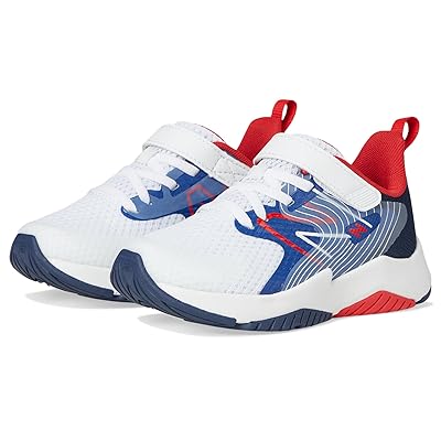 New Balance Kids Rave Run v2 Bungee Lace with Top Strap (Little Kid/Big Kid) Kids Shoes Team Royal/White/True Red