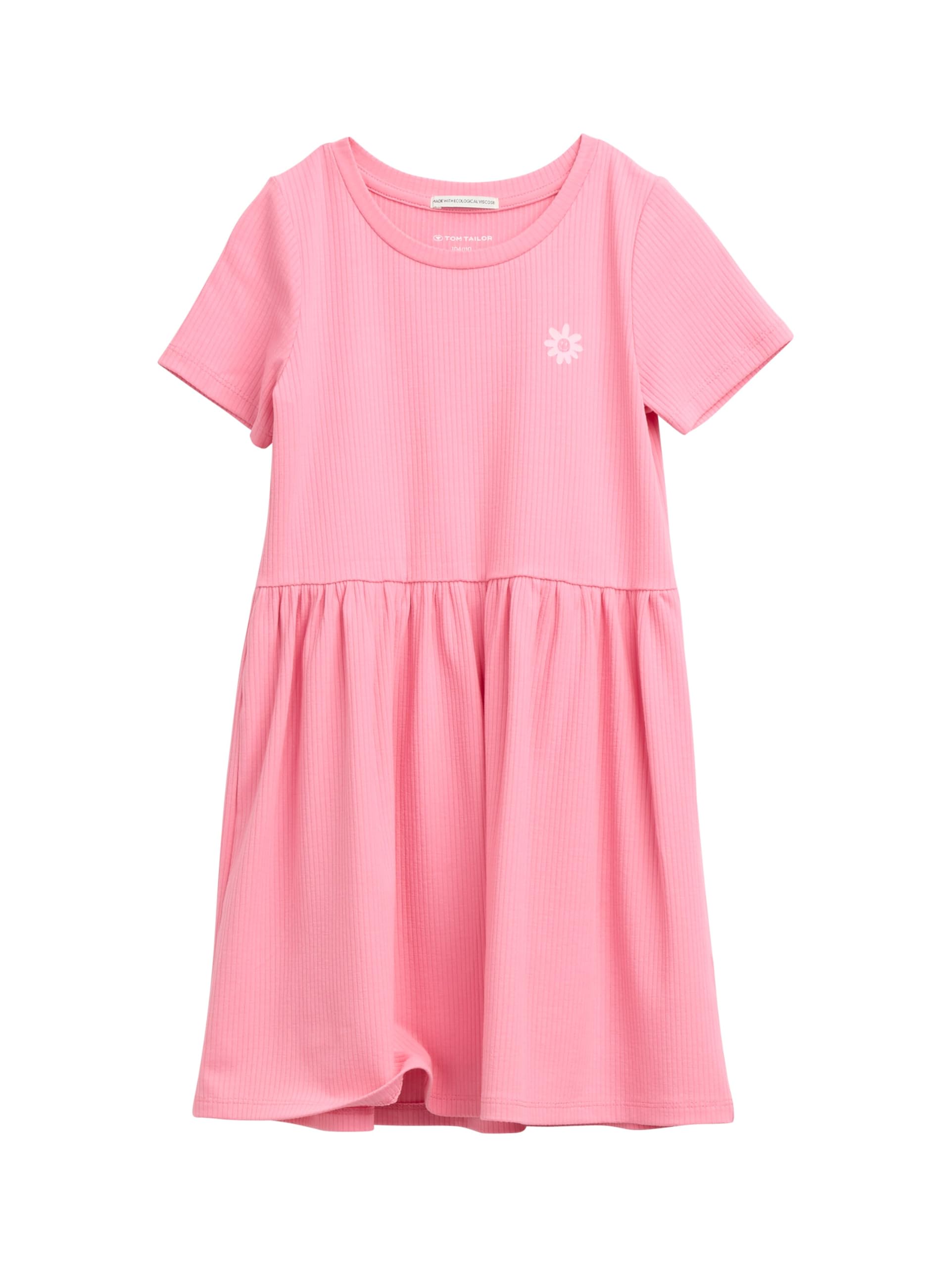 Tom Tailor Mädchen Kinder Mini-Kleid mit Rippstruktur