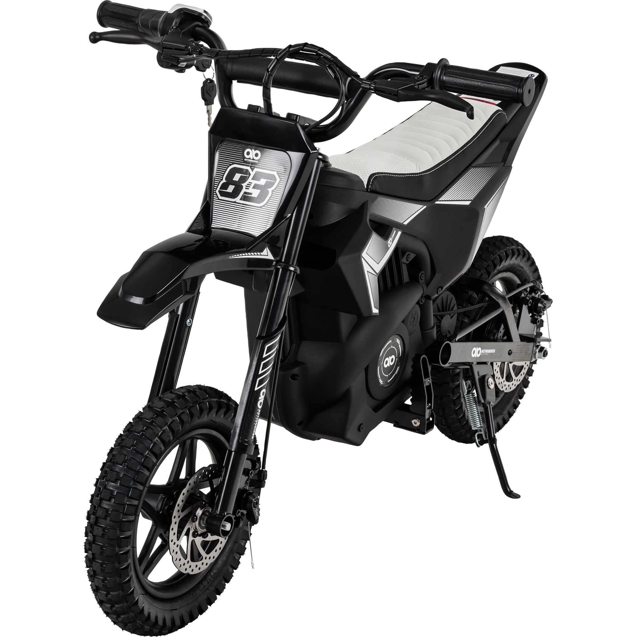 Actionbikes Motors Elektro Motorrad Kinder | 𝟐𝟒 Volt 𝟐𝟓𝟎 Watt Motor bis 𝟐𝟐 km/h | E Bike | Dirt Bike | Electric Bike | Motocross | Pocketbikes | Pocketbike | Dirtbike ab 8 Jahren (Schwarz)