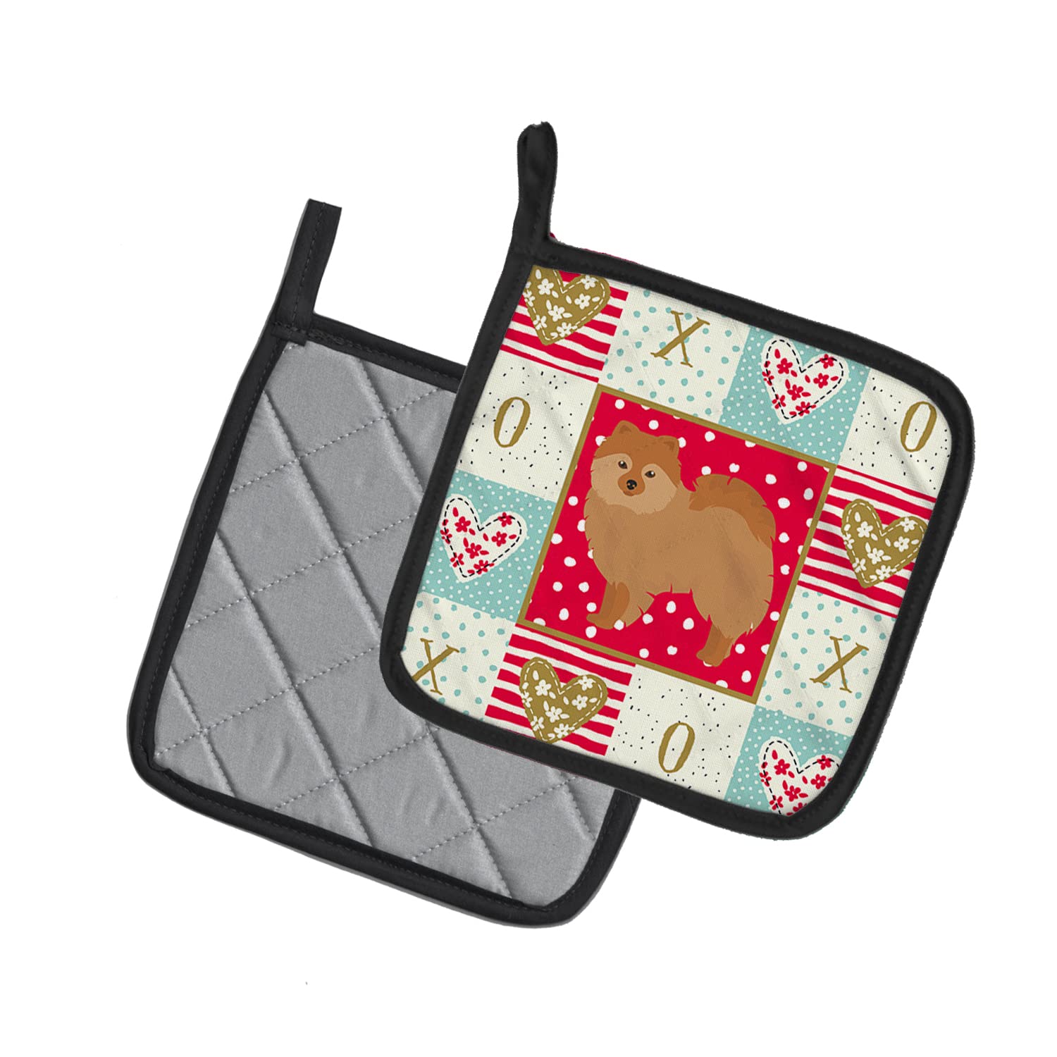 Caroline's Treasures CK5838PTHD German Spitz #2 Love Topflappen, 7,5HX7,5W, Mehrfarbig
