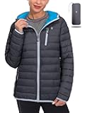 Women's Packable Lightweight Puffer Jacket Hooded Windproof Winter Coat with Recycled Insulation
