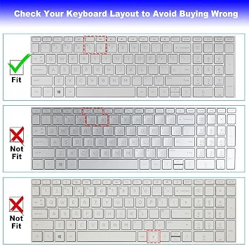 Keyboard Cover for 17.3 HP Laptop 17-by 17-bs/ca 17t-by400/by500 17-by4013dx 17-by0053cl 17-by4633dx 17-by3613dx 17-by1053dx 17-by0021dx by4061nr by3053cl by3065st by4623dx(Not Fit 17-cn/cp/cw/ch/cr)