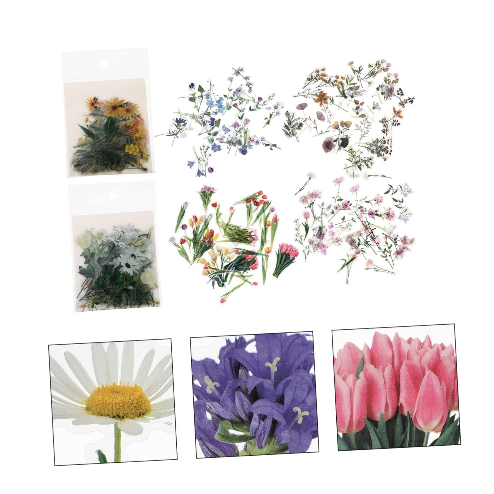 SHINEOFI 720pezzi Adesivi Floreali Autoadesivi Per Scrapbooking Diverse Forme e Decorazioni Per Laptop e Diari Facili Da Rimuovere e Resistenti Materiale Di Alta Qualità