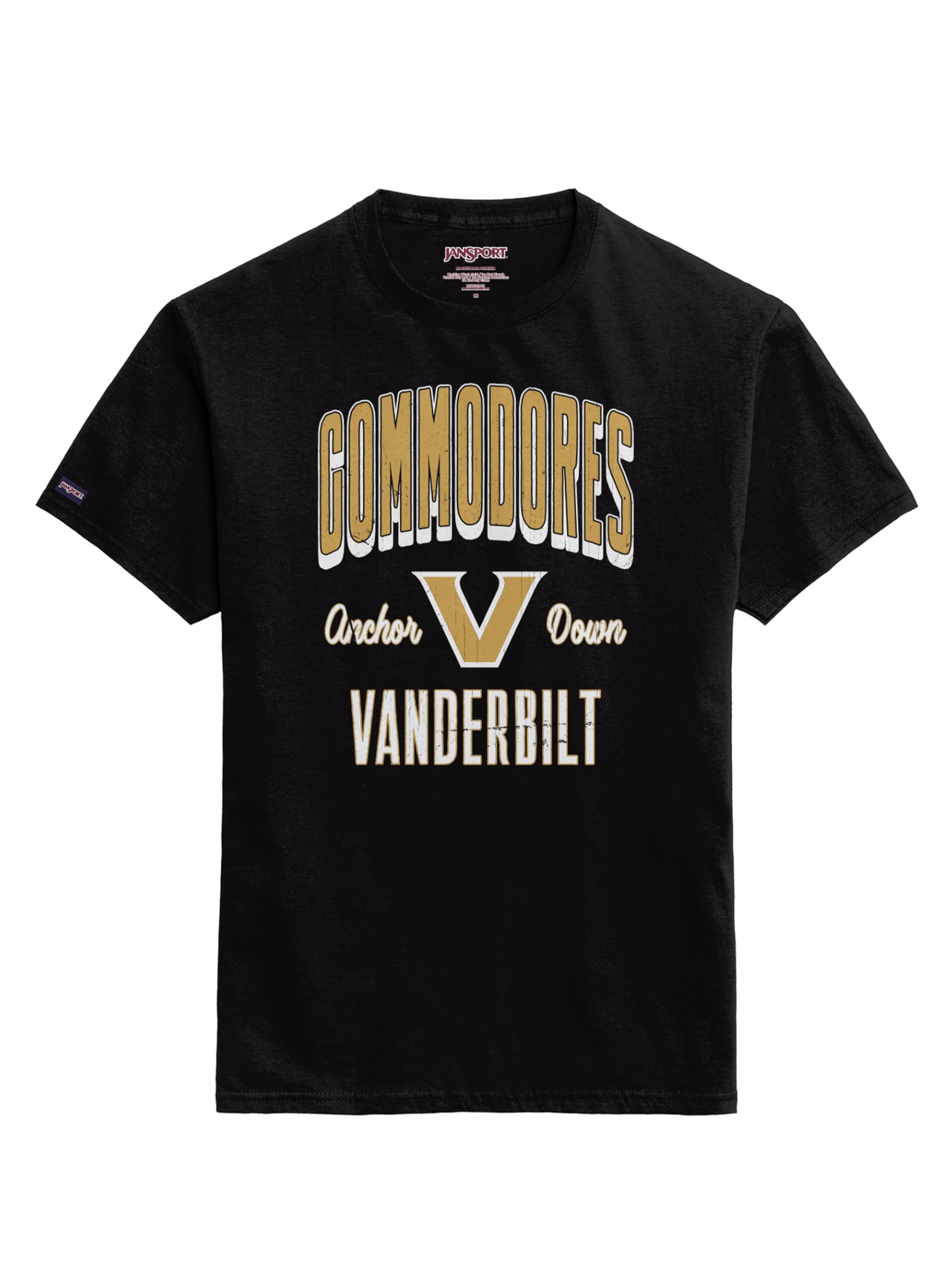 JanSport NCAA Officially Licensed Campus Short Sleeve T Shirt for Men, Soft &amp; Breathable Pre-Shrunk Cotton Crewneck T Shirt