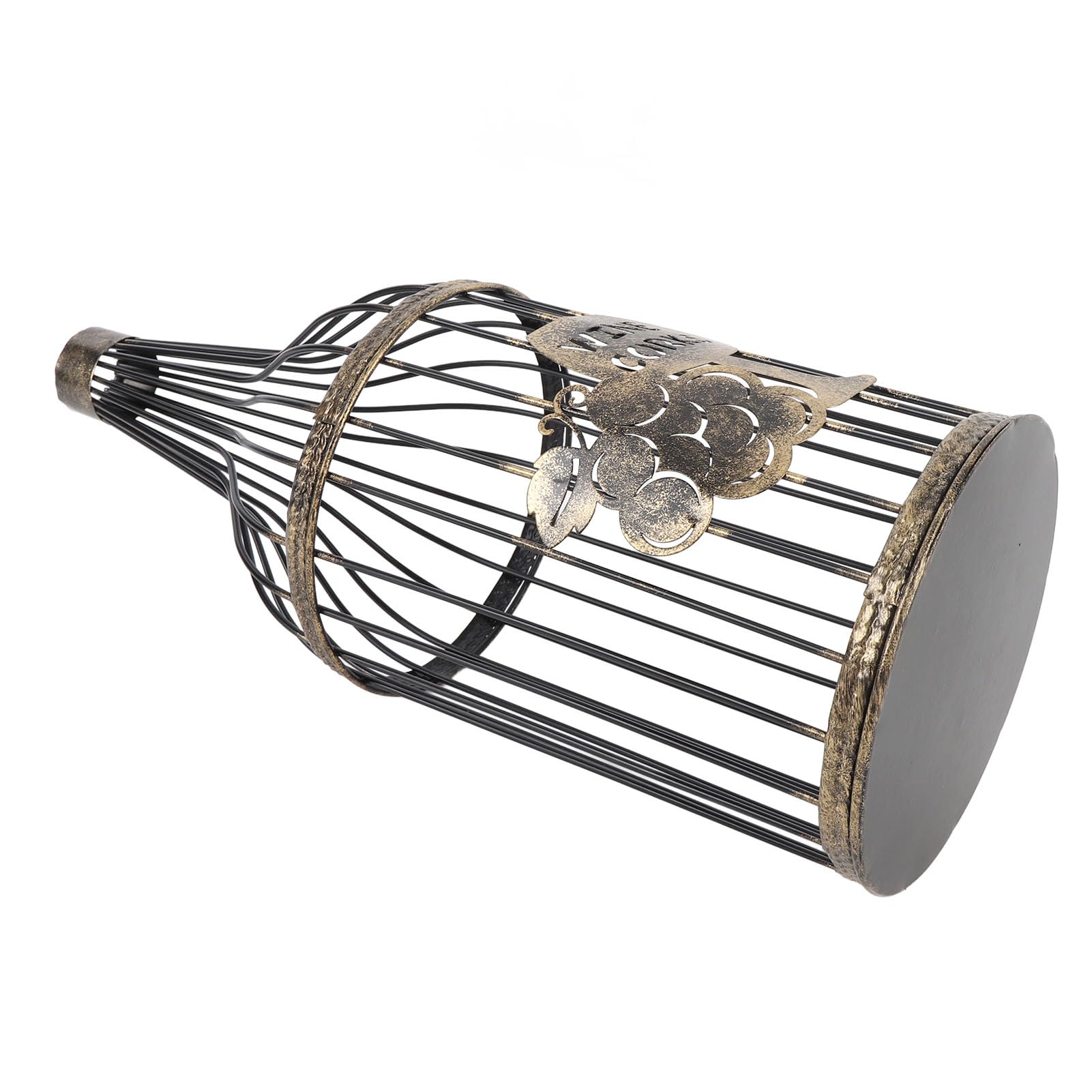 Luocute Portatappi per Vino in Metallo, Scatola Portaoggetti Decorativa in Sughero per Vino di Grande capacità, Fascino Rustico, Design Elegante, Contiene 60 Tappi di Sughero, Materiale